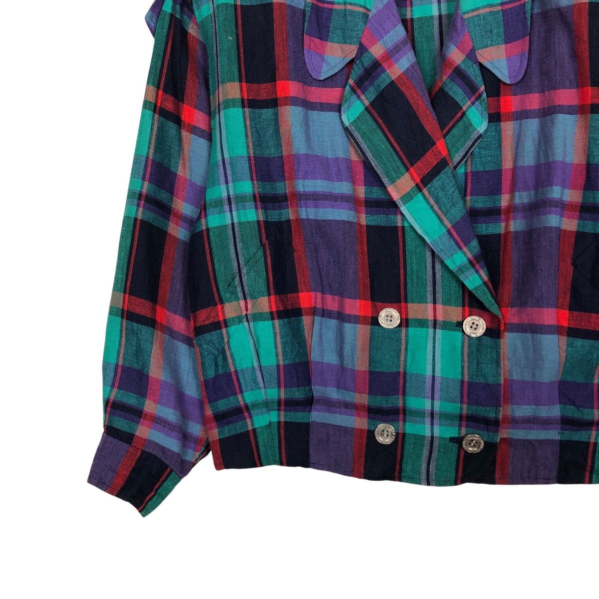 Japanese Brand 📌Vintage Bomber Jacket Chalet Blanc Tartan Issey Miyake Size US S / EU 44-46 / 1 - 5 Thumbnail