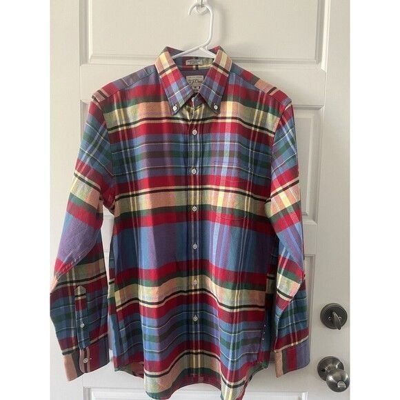 Designer J. Crew Mens Plaid Flannel Shirt Long Sleeve Button-Up Multi Size US M / EU 48-50 / 2 - 1 Thumbnail