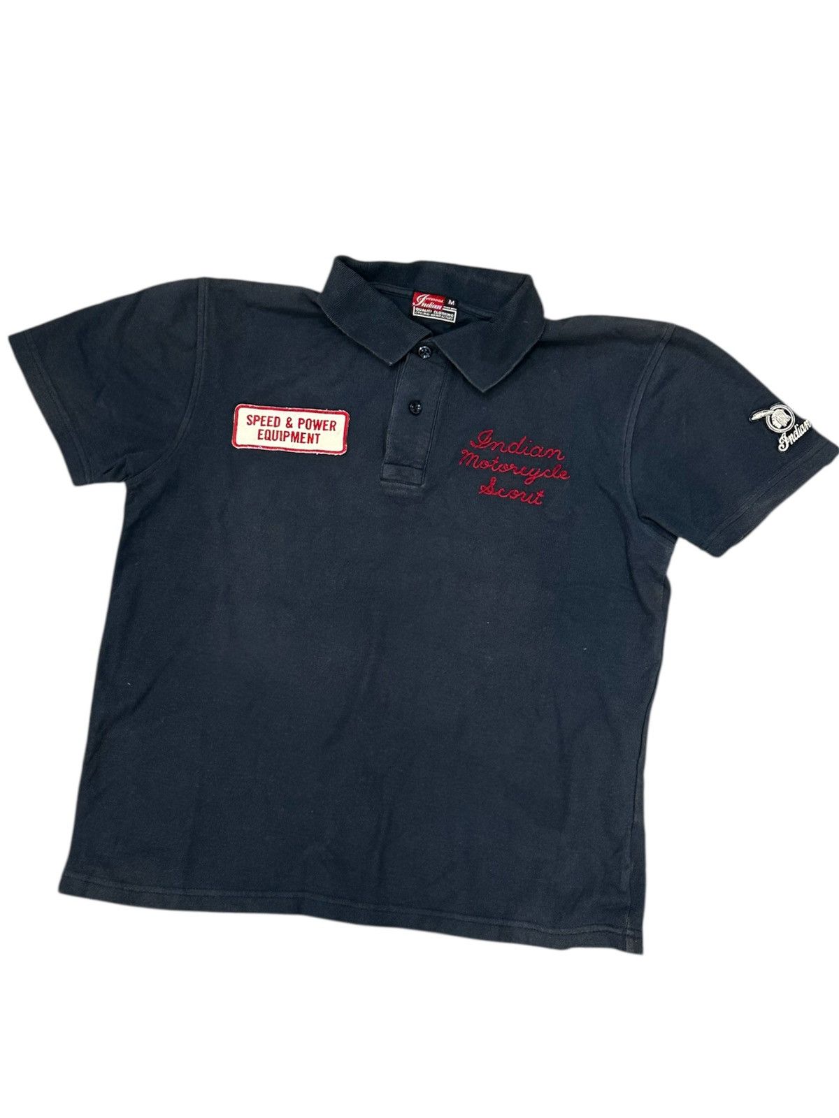 Indian Motorcycle 2000's Indian Motocycle " Adams Repair Service " Polo Shirt Size US XS / EU 42 / 0 - 2 Thumbnail
