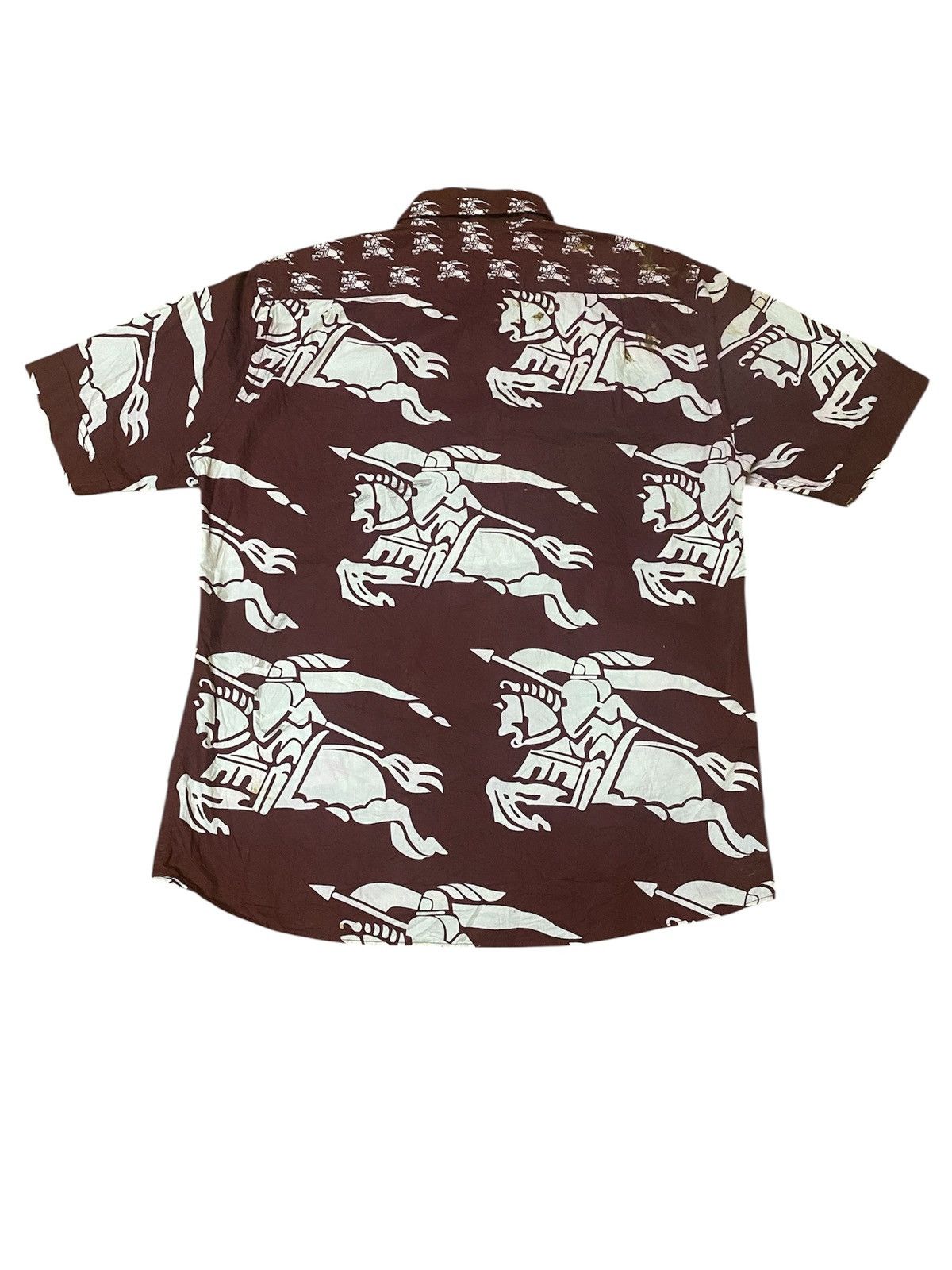 Burberry Burberry Horse Knight Fullrint Big Logo Button Up Shirt Size US M / EU 48-50 / 2 - 2 Thumbnail