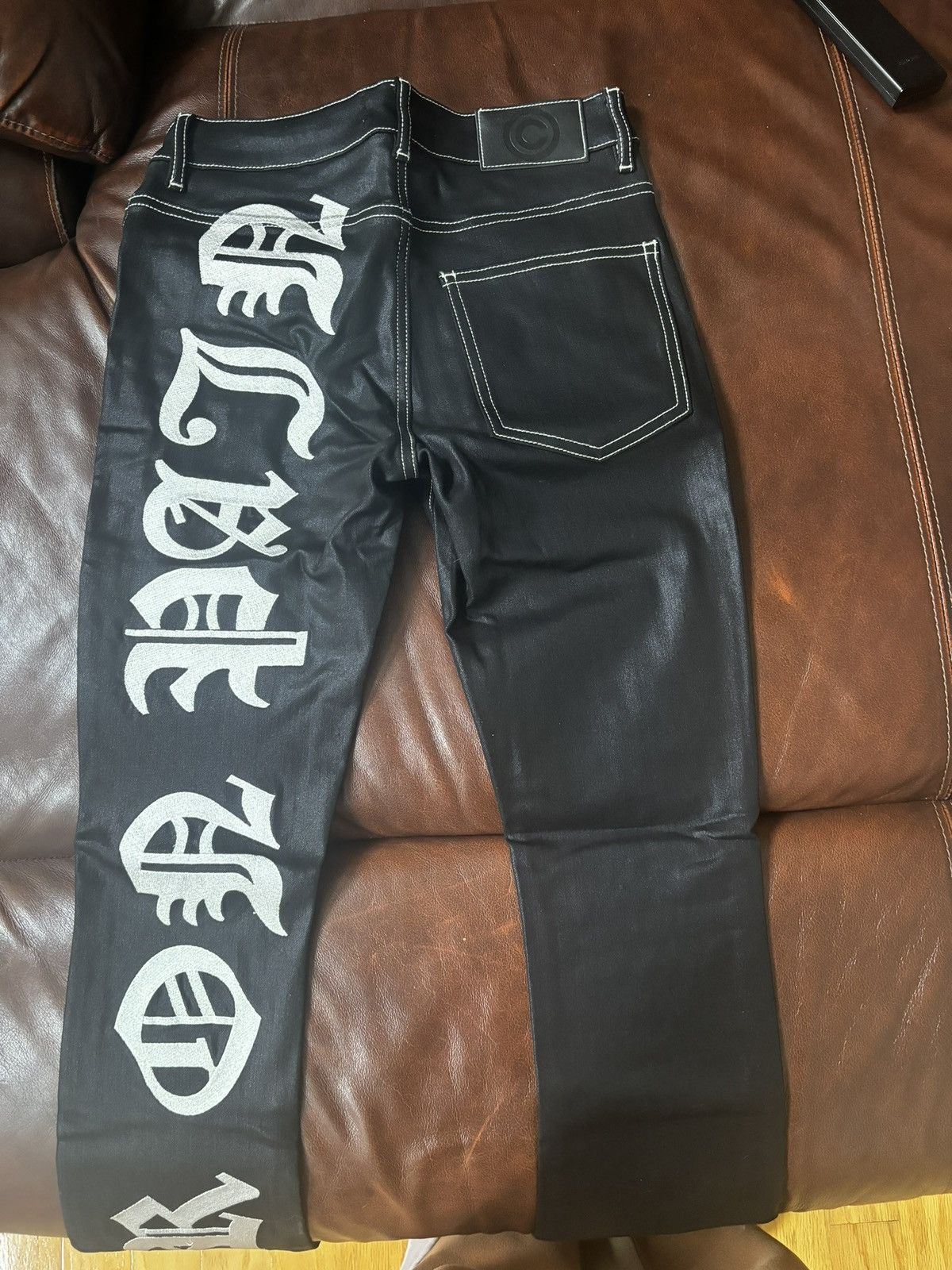 Vintage Black Leather Pants Size US 28 / EU 44 - 1 Thumbnail