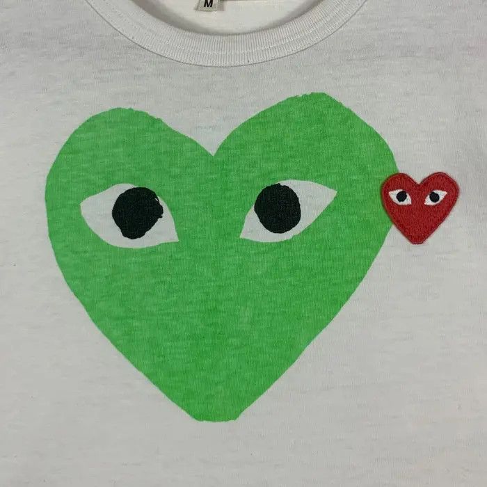 Comme des Garcons Vintage COMME DES GARCONS Play Double Love Tee Shirt Size M / US 6-8 / IT 42-44 - 3 Thumbnail