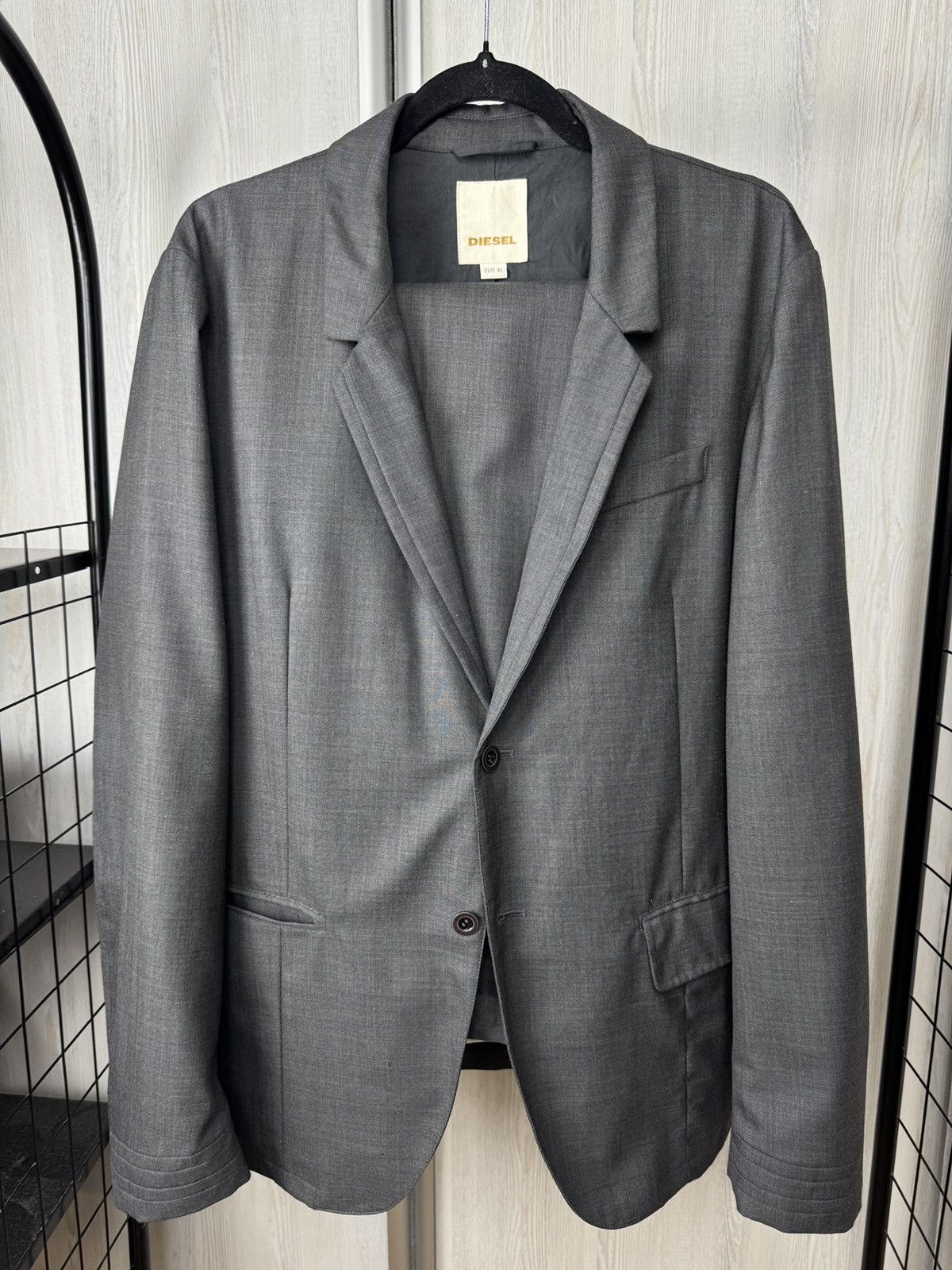 Diesel Diesel Institute of Massconsumer Wool blend grey 2 pcs suit Size 42R - 2 Thumbnail