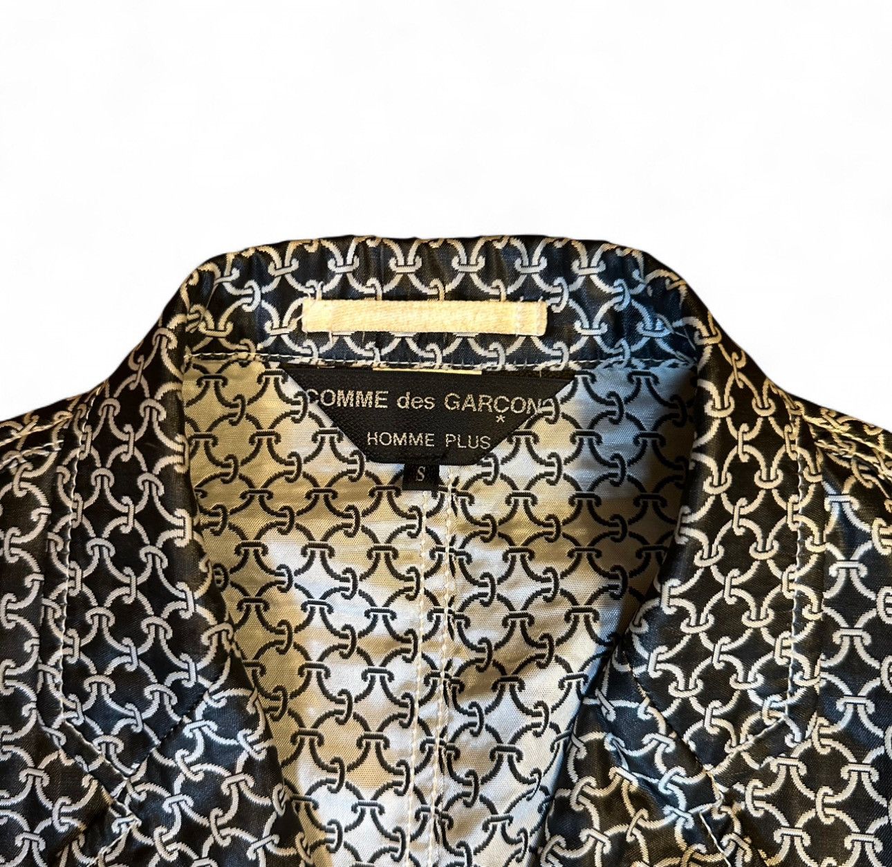 Comme des Garcons Homme Plus S/S 12 Runway Chain Pattern Blazer With Sleeve Ruffles Size 46R - 3 Thumbnail