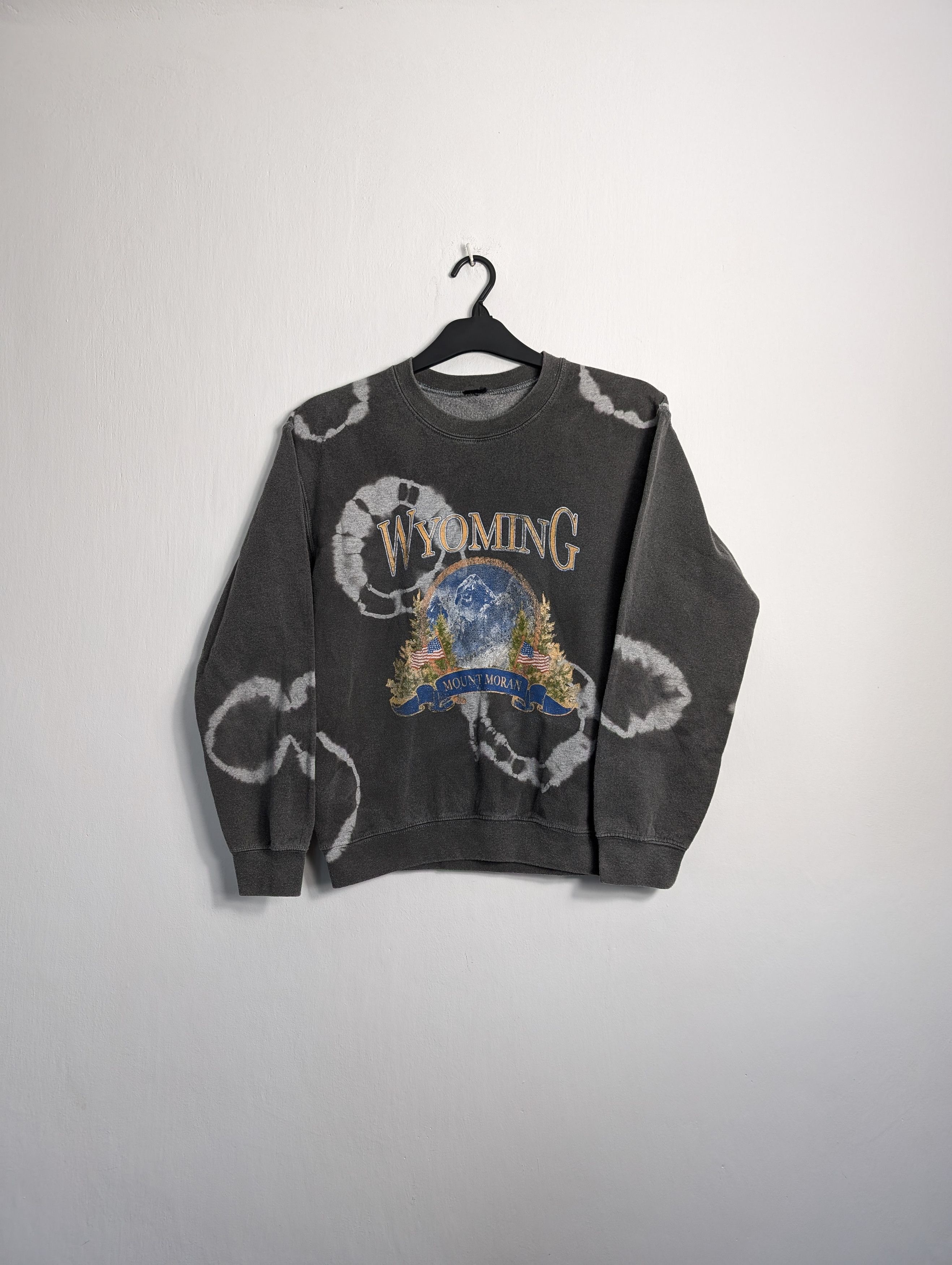 Vintage Vintage Sweatshirt Wyoming Grey Mountains USA Size US S / EU 44-46 / 1 - 1 Thumbnail