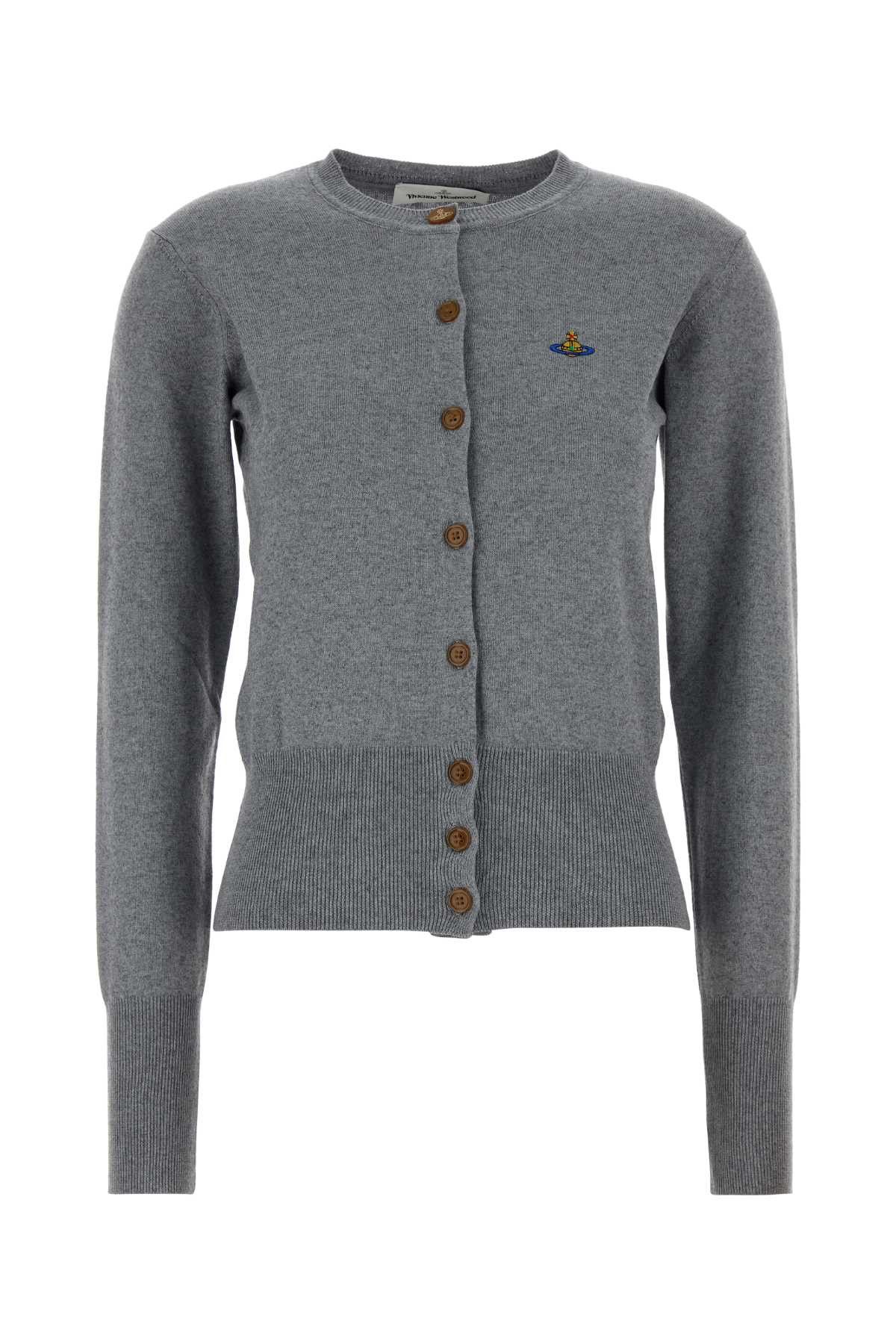 Grey Cotton Blend Bea Cardigan, Women's (Size M)