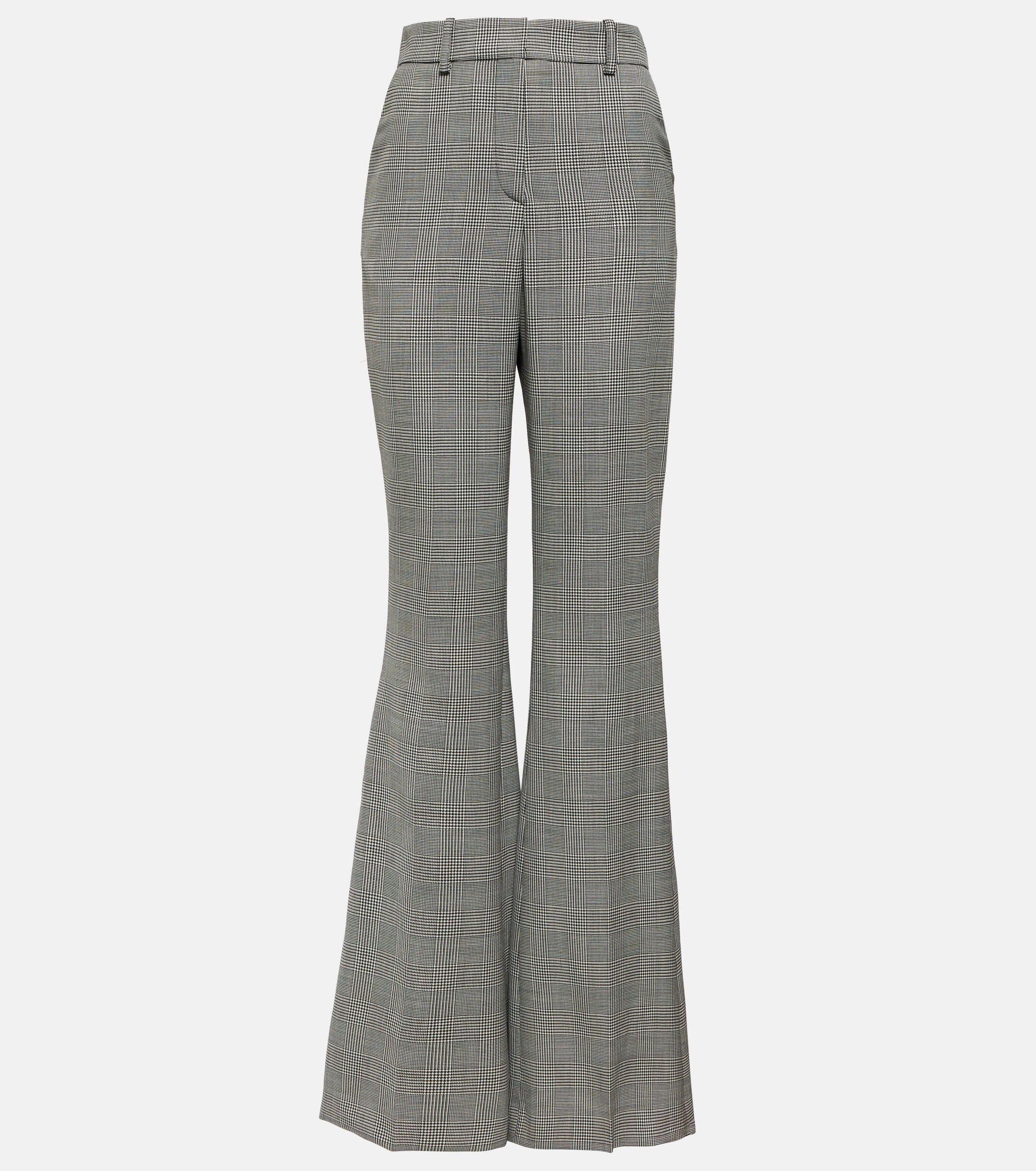 Balmain o1y0625 Checked Casual Pant in White/Gray Size 28" / US 6 / IT 42 - 1 Thumbnail