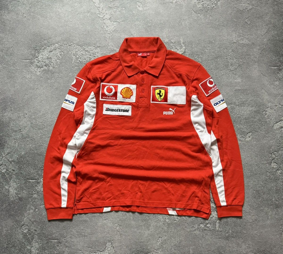 Ferrari × Puma Puma L Ferrari red racing long sleeve polo tee jersey Size US L / EU 52-54 / 3 - 4 Thumbnail
