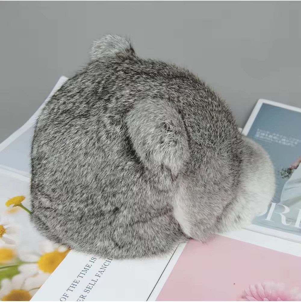 Japanese Brand Aesthetic Rabbit Fur Hat Unisex Size ONE SIZE - 5 Thumbnail
