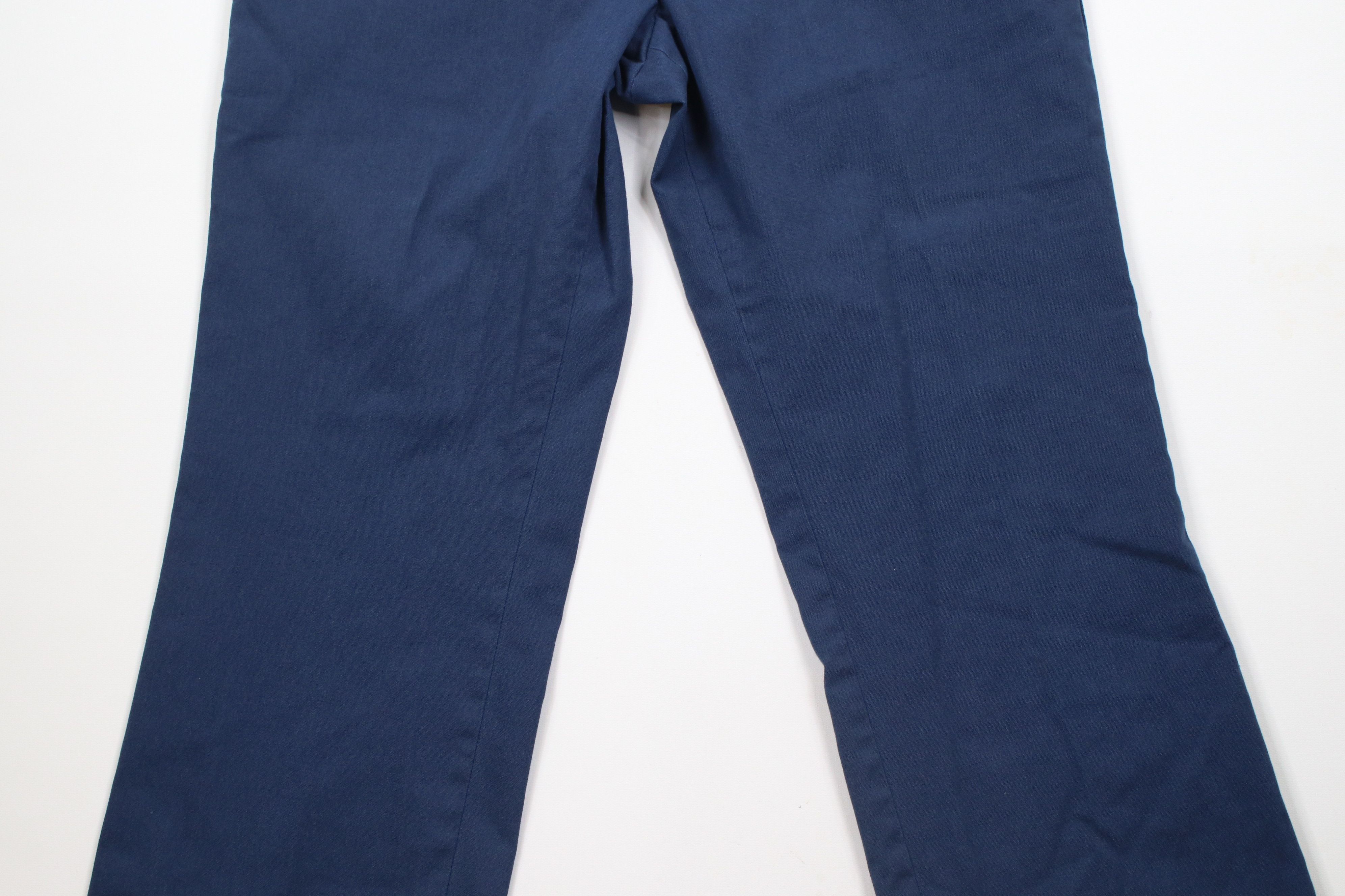 Vintage Vintage 70s Streetwear Flared Wide Leg Chino Pants Blue USA Size US 32 / EU 48 - 3 Thumbnail