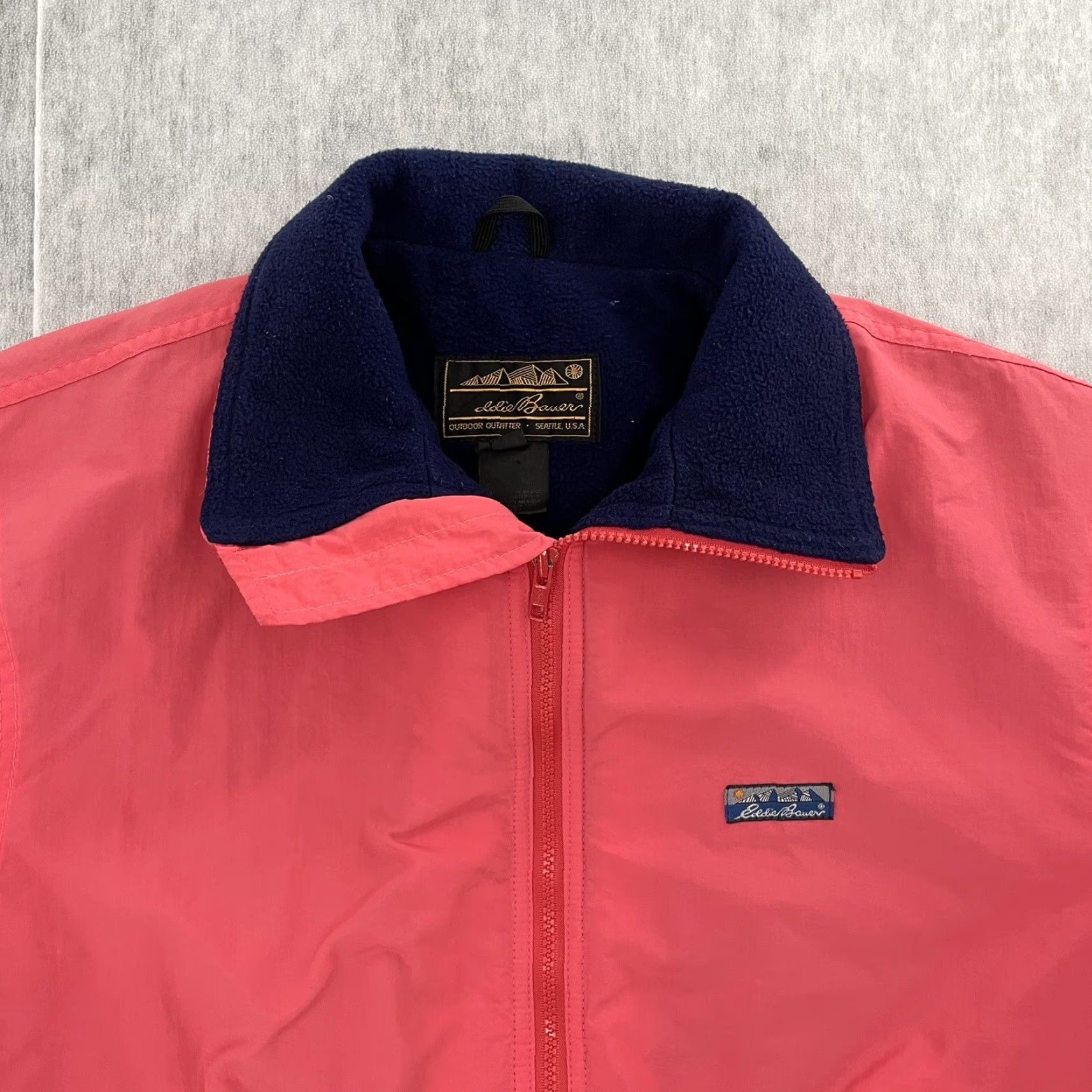Eddie Bauer VINTAGE Eddie Bauer Jacket Womens Large Pink Full Zip Fleece Pockets Ladies L Brand Eddie Bauer Size L / US 10 / IT 46 - 4 Thumbnail
