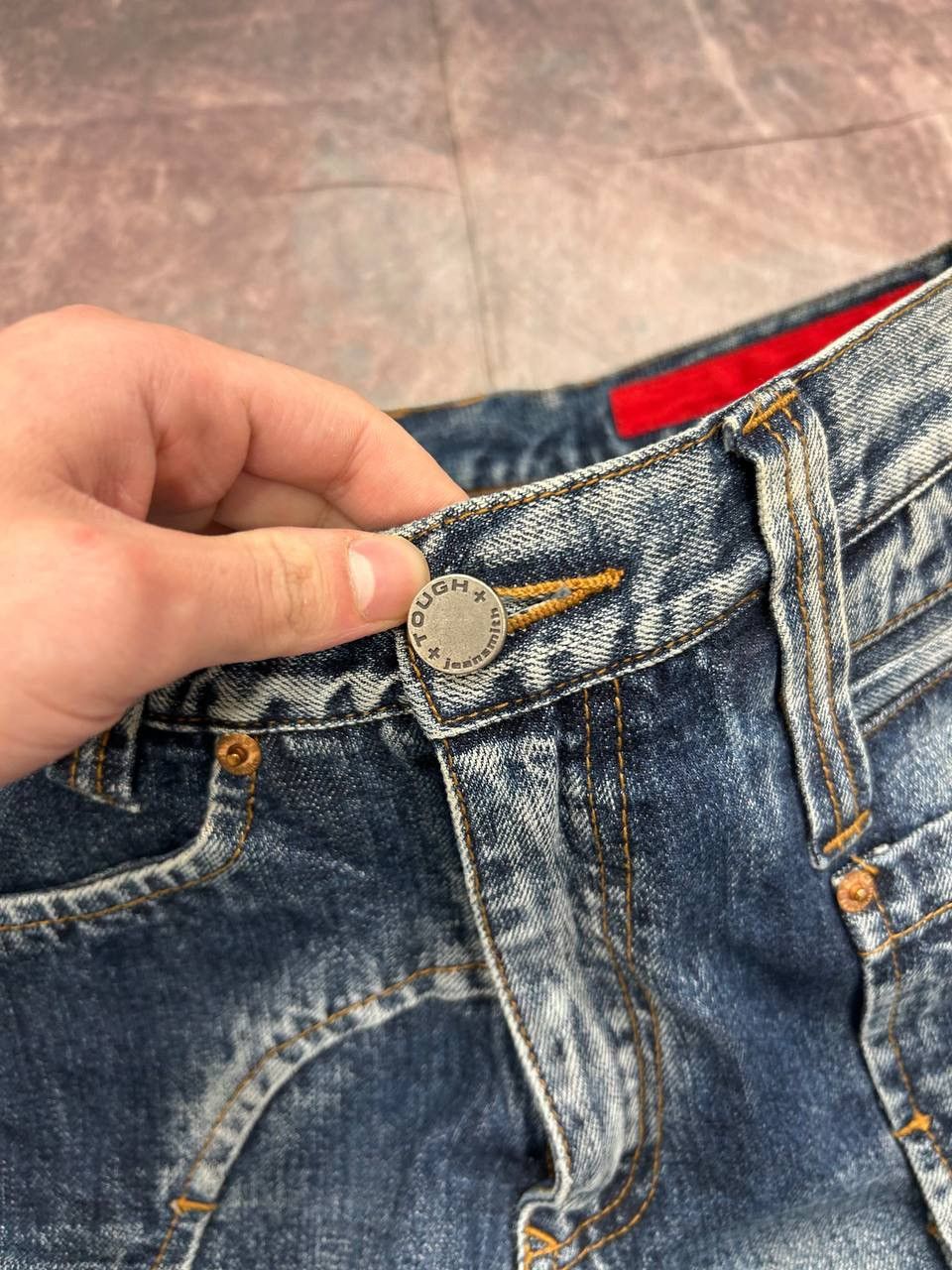 Tornado Mart Vintage TOUGH Jeansmith Multi Pocket Cargo Denim Jeans Size 32 Archive Y2K Distressed Size US 32 / EU 48 - 8 Thumbnail