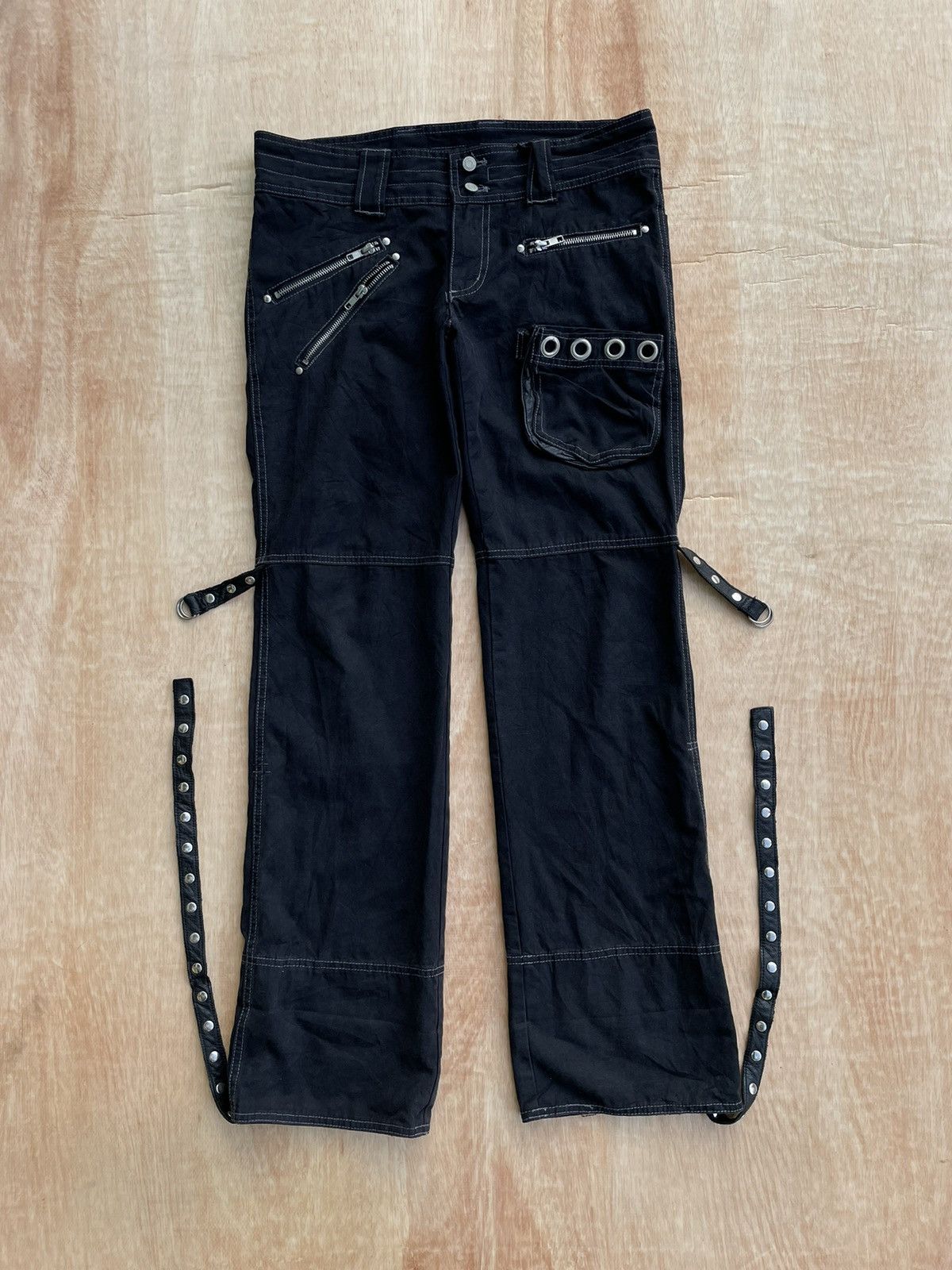 image of 20471120 x If Six Was Nine Algonquins Bondage Pants Punk Style in Black, Men's (Size 33)