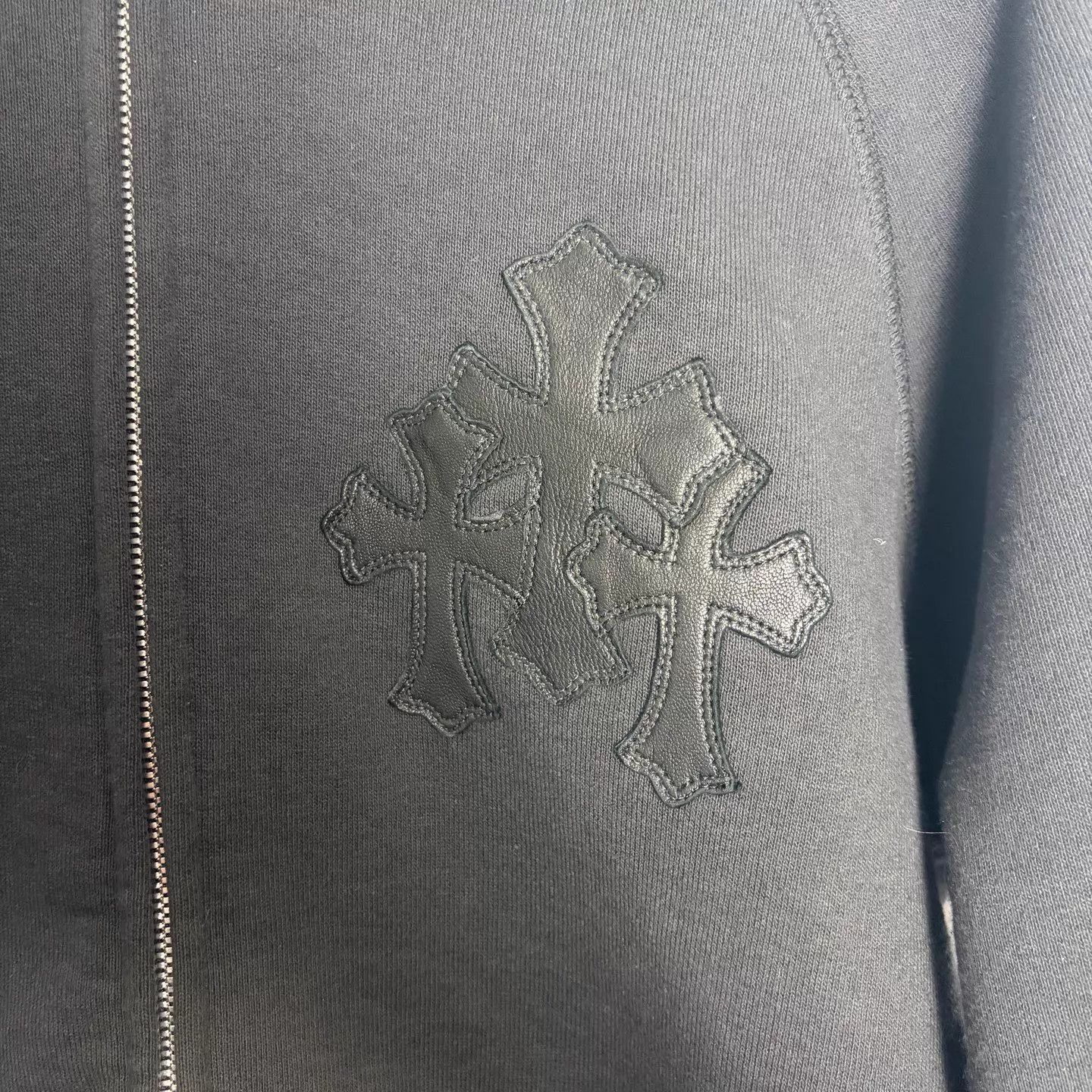 Chrome Hearts Chrome Hearts Black Cross Patch Zipper Hoodie M Size US M / EU 48-50 / 2 - 4 Thumbnail