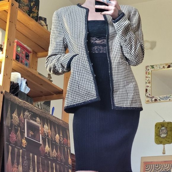 Other Escada Vintage Italian Blazer Wool & Silk Blend - Size 38 Size XS / US 0-2 / IT 36-38 - 3 Thumbnail