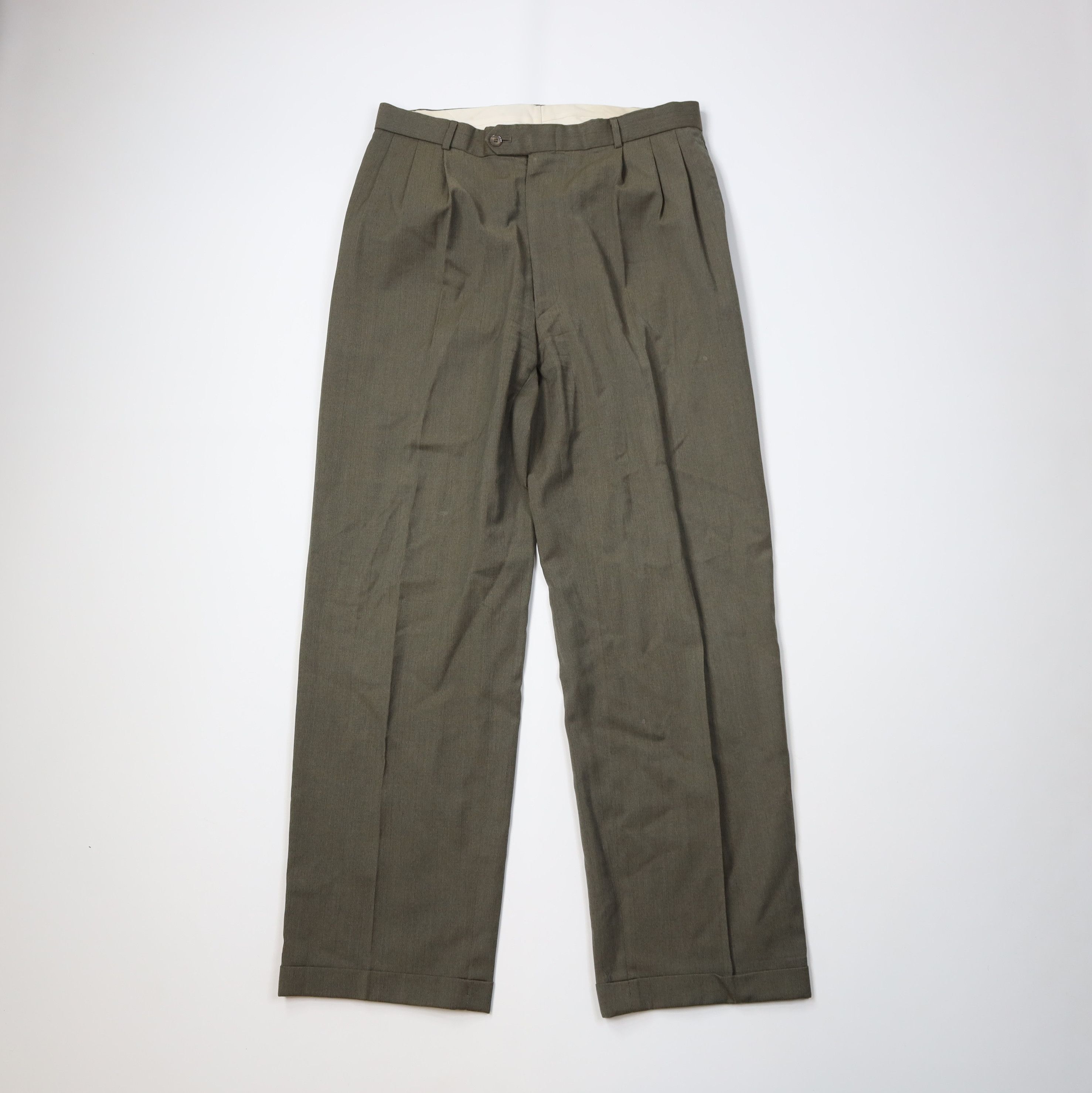 Vintage Vintage 70s Streetwear Wool Blend Wide Leg Chino Pants Size US 34 / EU 50 - 1 Thumbnail