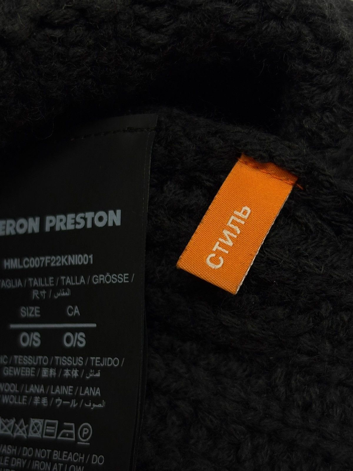 Heron Preston 🔥 HERON PRESTON RIBBED KNIT HAT FADE EFFECT RARE DESIGN Size ONE SIZE - 7 Thumbnail