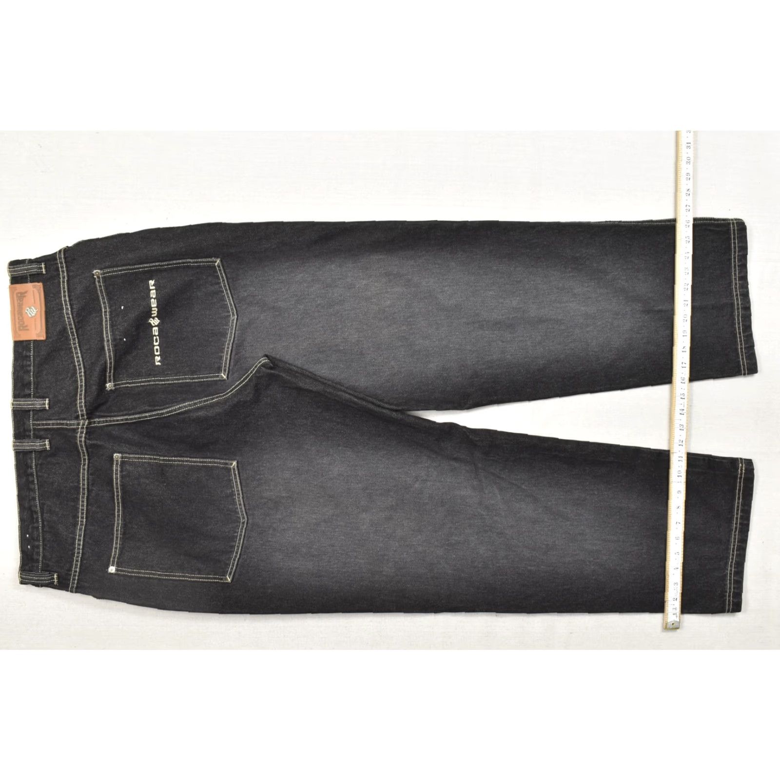 Rocawear VINTAGE Rocawear Men Jeans 40x34 Denim Jeans 5-Pocket Loose Straight Dark Wash Blue Hip Hop Mens Size US 40 / EU 56 - 5 Thumbnail