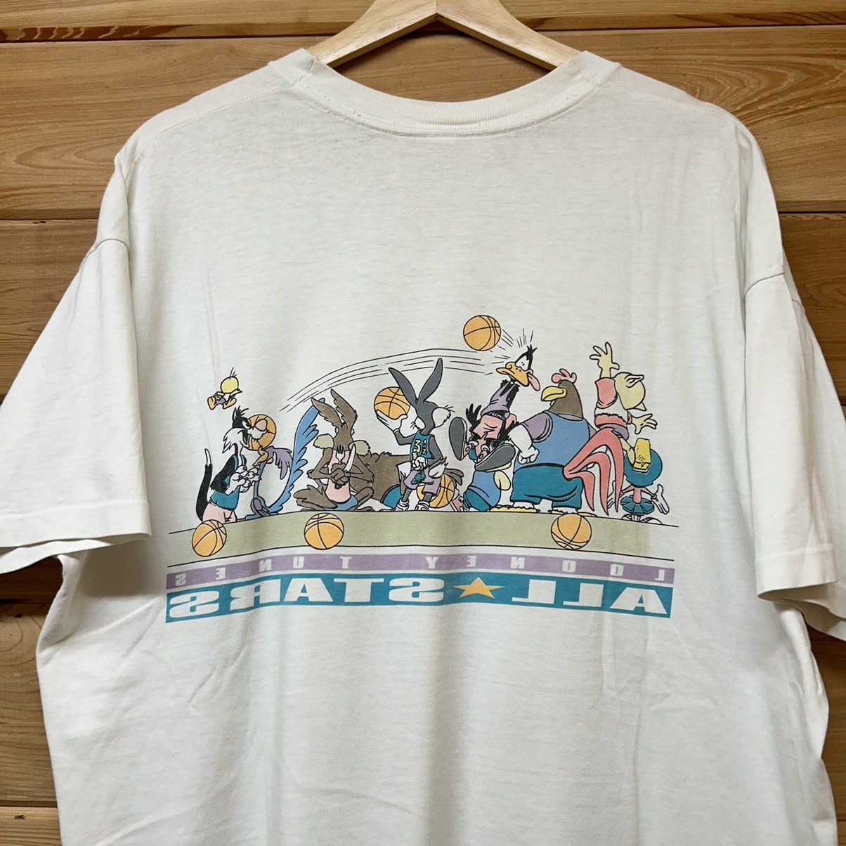 Vintage Vintage 1992 Looney Tunes All Stars Basketball Taz T Shirt Size US XL / EU 56 / 4 - 3 Thumbnail