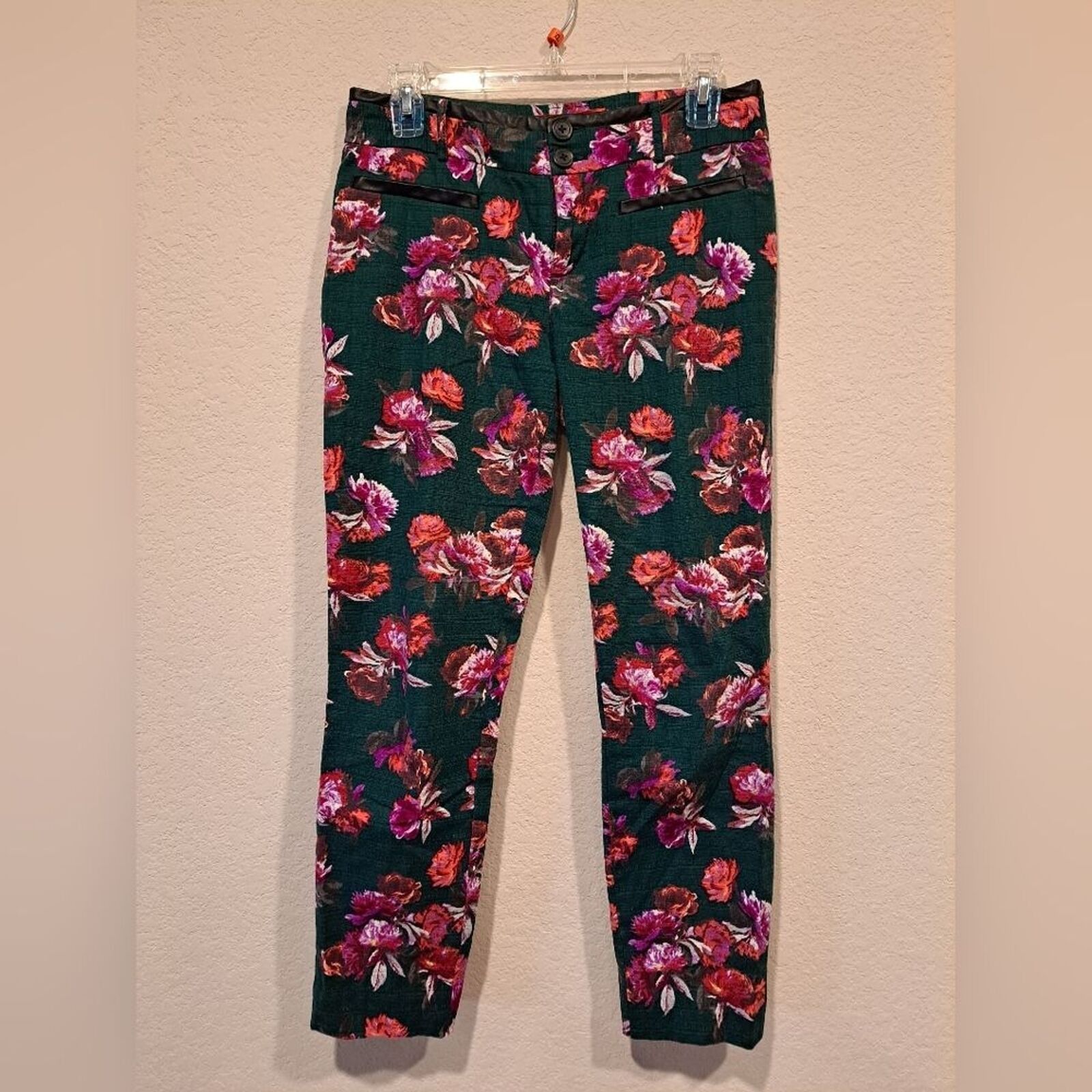 Anthropologie Anthropologie Cartonnier floral Charlie ankle trousers, sz 4 Size 27" / US 4 / IT 40 - 5 Thumbnail