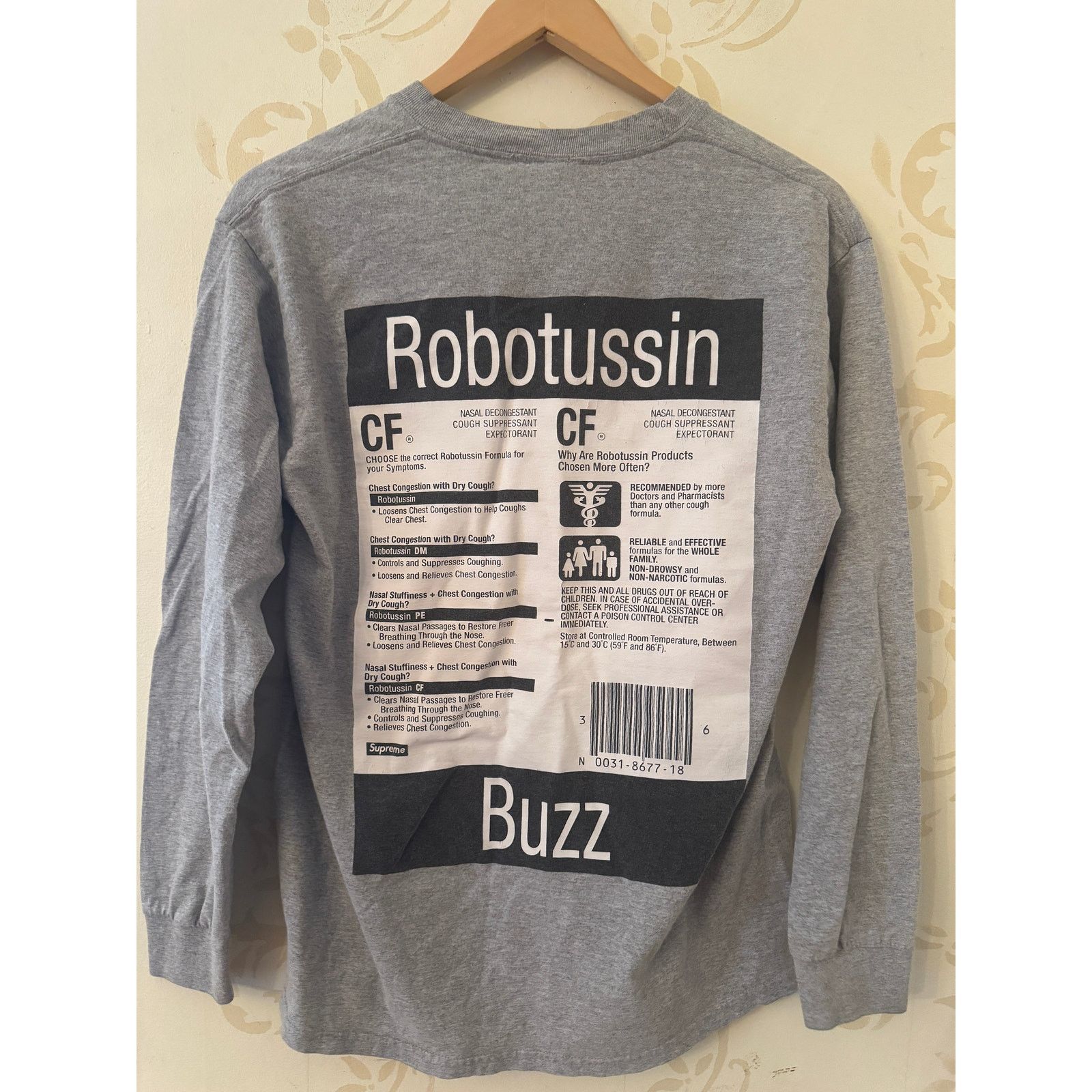 Supreme Supreme Robotussin Gray Shirt Men's Medium Top Size US M / EU 48-50 / 2 - 3 Thumbnail