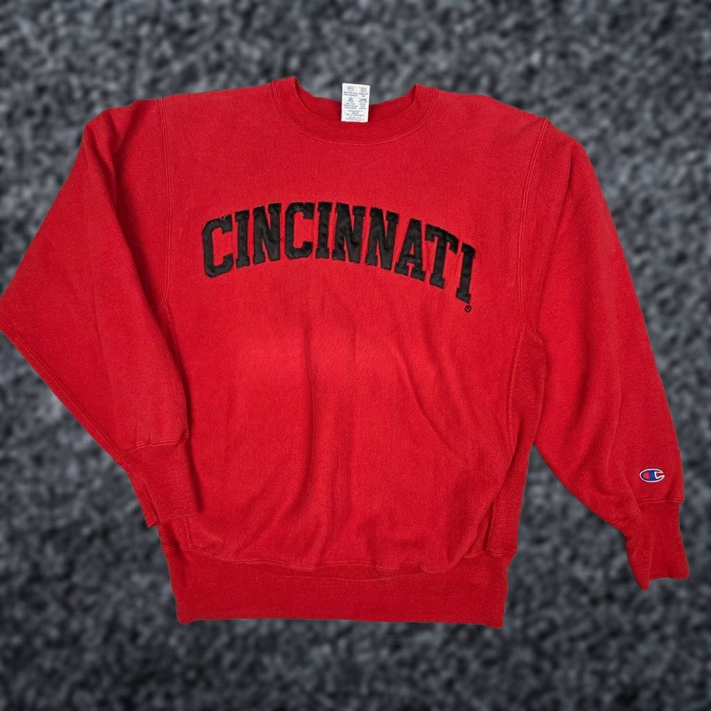 Champion VINTAGE Champion Reverse Weave Sweatshirt Men’s Large Red Cincinnati Ohio Size US L / EU 52-54 / 3 - 1 Thumbnail
