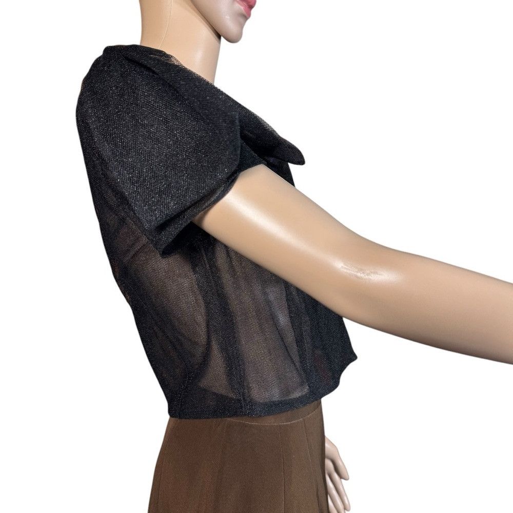 Other Vintage Carine Tulle Short Sleeve Black Top Size 4 Size S / US 4 / IT 40 - 2 Thumbnail