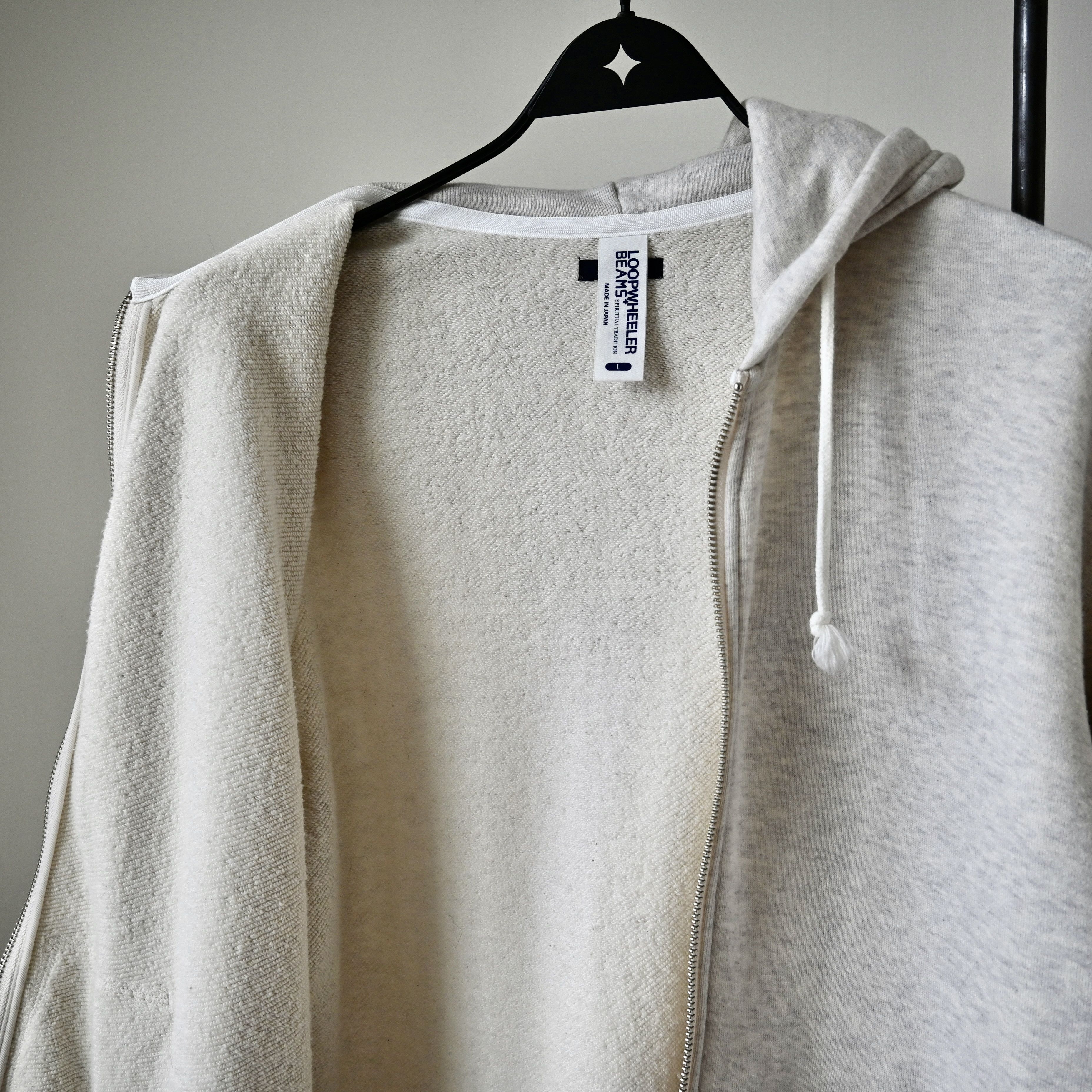 Beams Plus × Loopwheeler Beams Plus x Loopwheeler zip hoodie, oatmeal, made in Japan Size US L / EU 52-54 / 3 - 14 Thumbnail