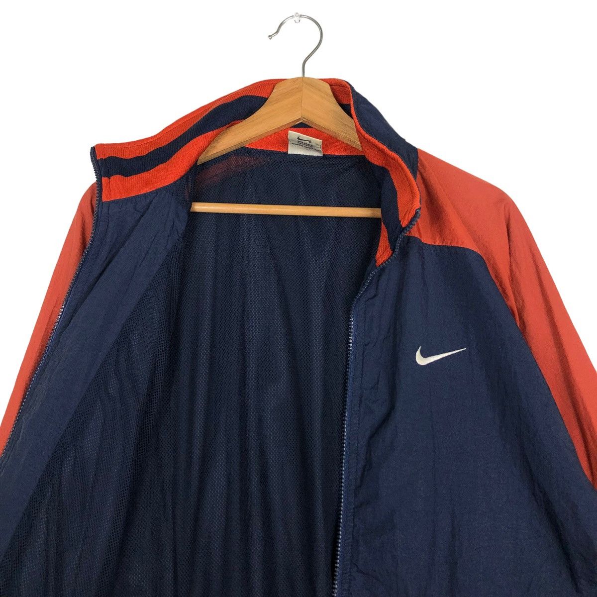 Nike 🔥VINTAGE NIKE BIKER ZIPPER JACKET BIG SWOOSH LOGO Size US M / EU 48-50 / 2 - 12 Thumbnail