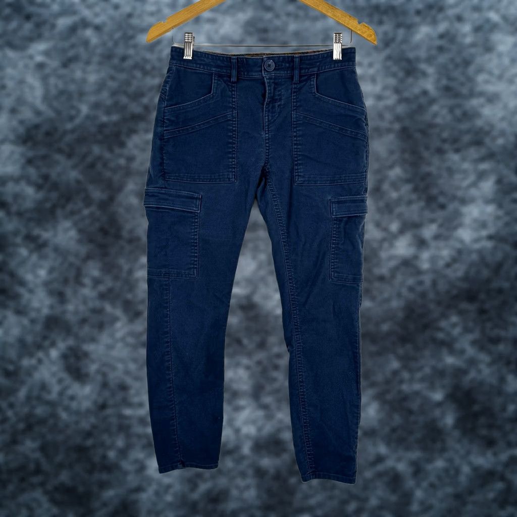 Prana Prana Nikit Cargo Pants Womens Size 2 Blue Organic Cotton Blend Casual Hike Size 26" / US 2 / IT 38 - 1 Thumbnail