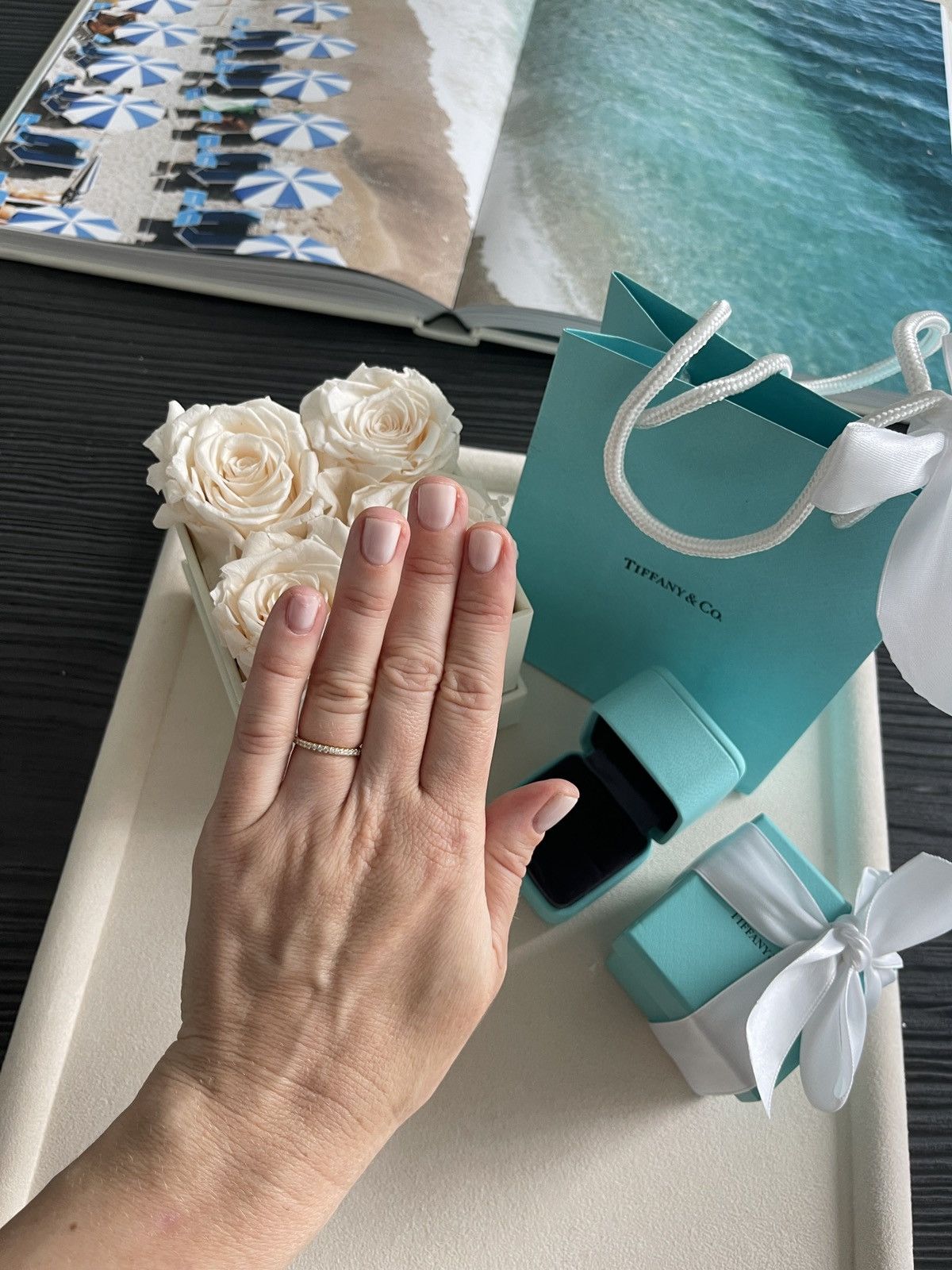 Tiffany & Co. Tiffany Soleste Half Eternity Ring YG Dia 4.5 NEW $3,200 Size ONE SIZE - 4 Thumbnail