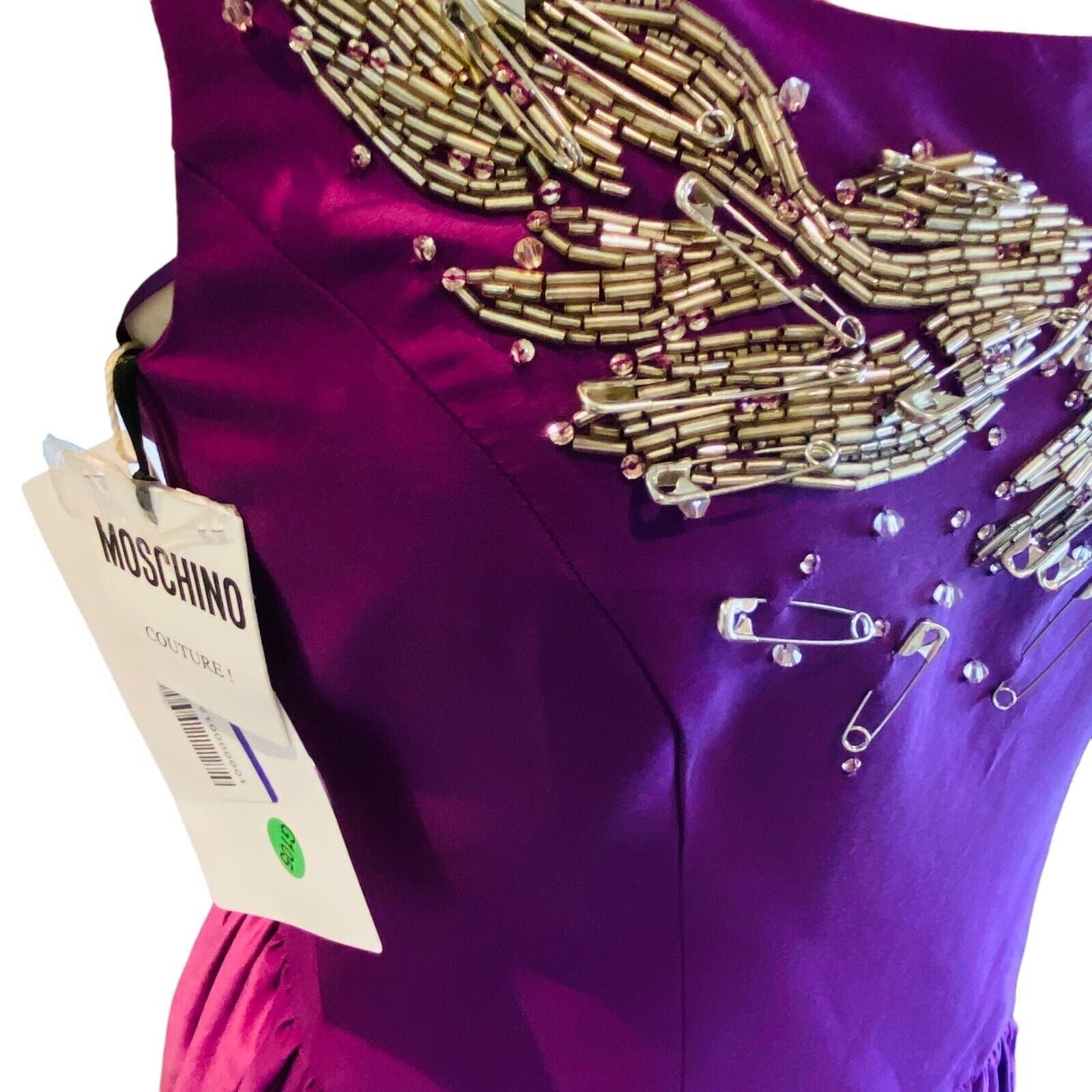 Moschino Moschino Bustier Panelled Purple Dress Size S / US 4 / IT 40 - 4 Thumbnail