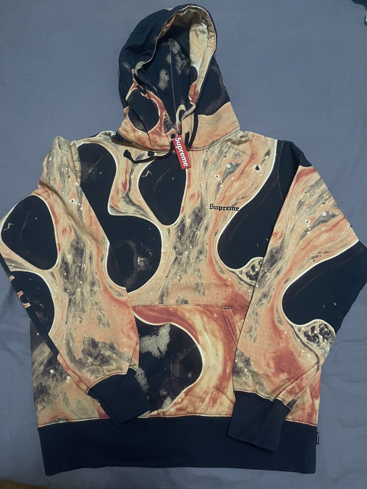 image of Supreme Blood And Semen Hooded Sweatshirt Hoodie Hood in Black, Men's (Size Medium)