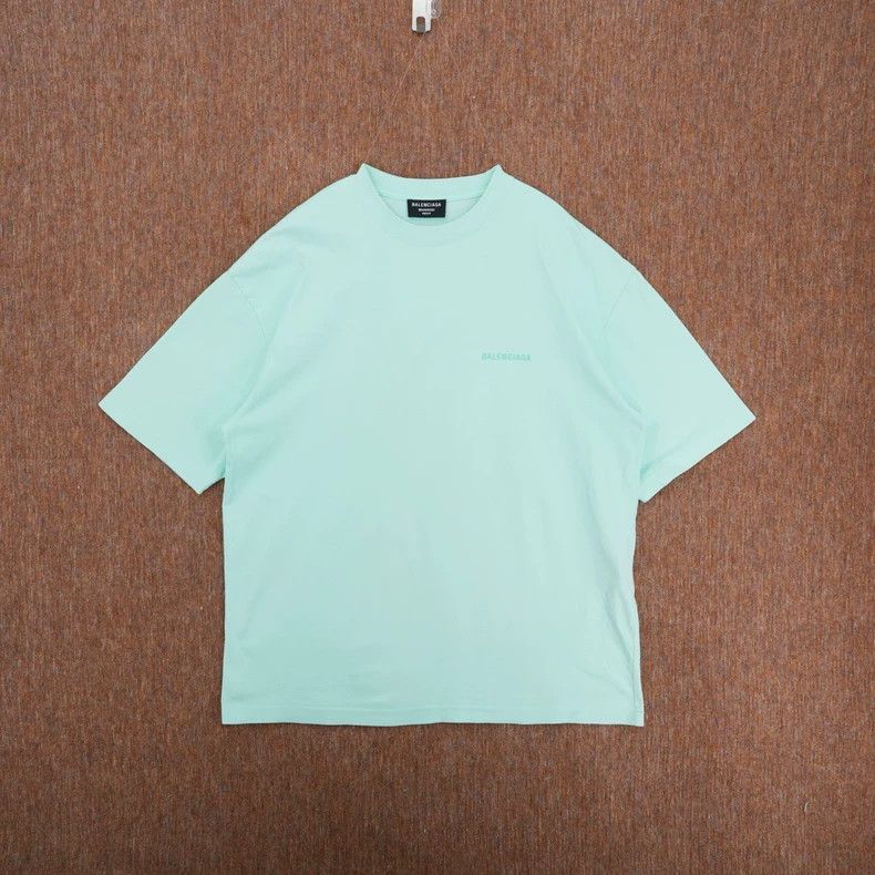 Balenciaga Balenciaga Mint green embroidered logo short sleeve T-shir Size US M / EU 48-50 / 2 - 1 Thumbnail