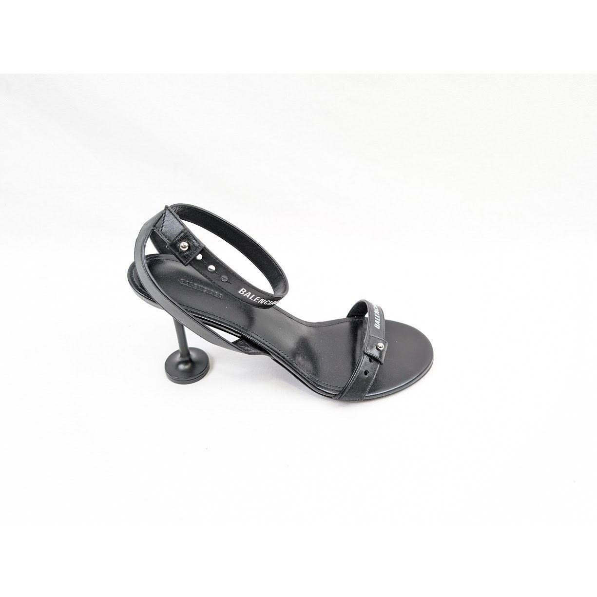 Balenciaga o1rshd1 Afterhour Logo 90 Sandals in Black/White Size US 8 / IT 38 - 1 Thumbnail