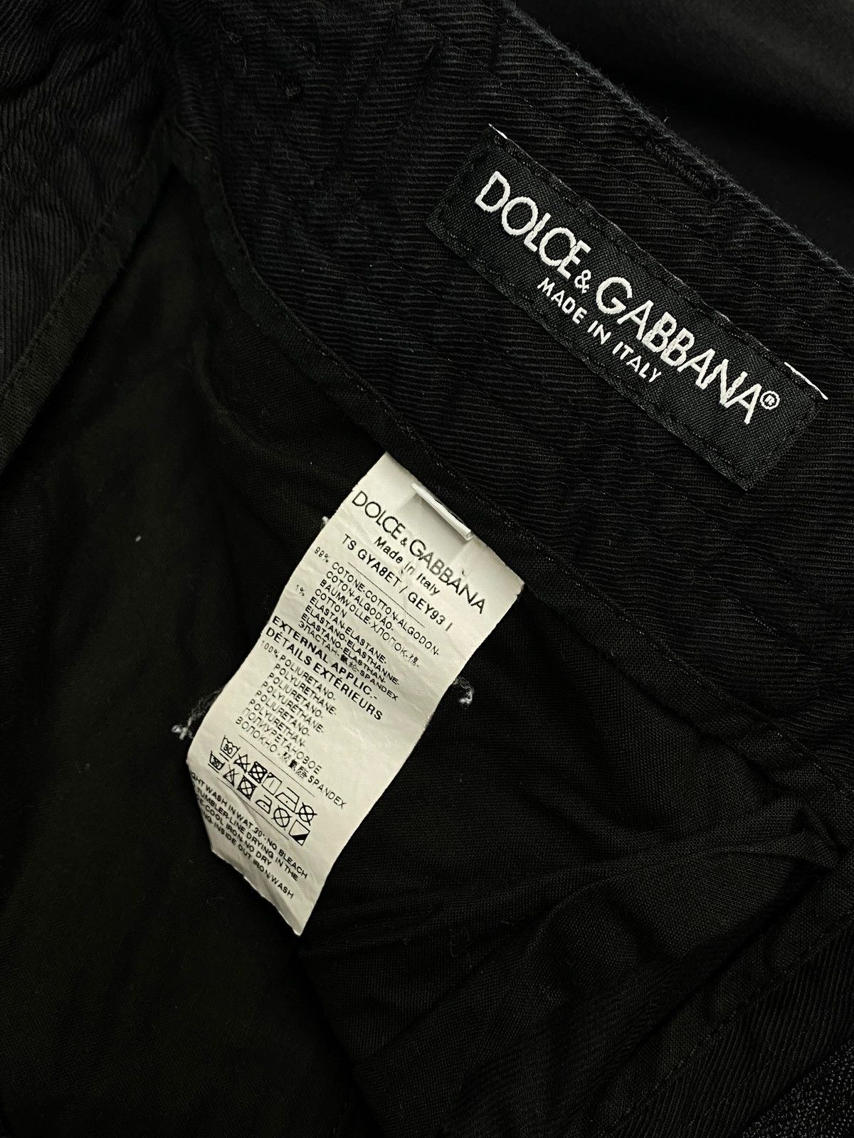 Dolce & Gabbana Dolce & Gabbana Jeans Black Cotton Skinny Cargo Denim Size US 32 / EU 48 - 19 Thumbnail