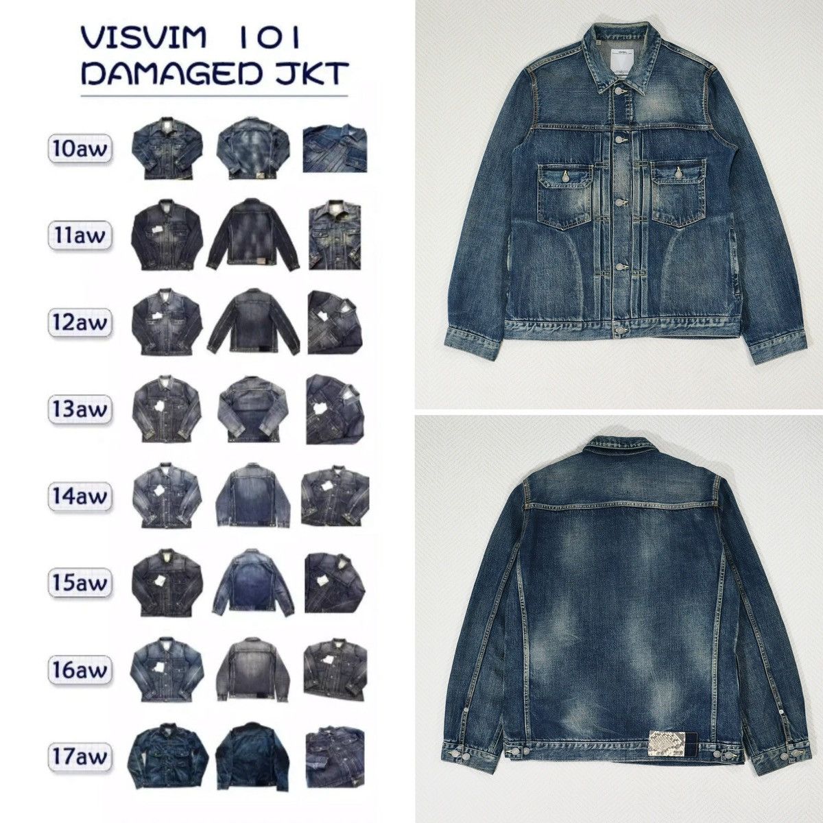 image of Size 4！！Visvim 11Aw 101 Jkt in Denim, Men's