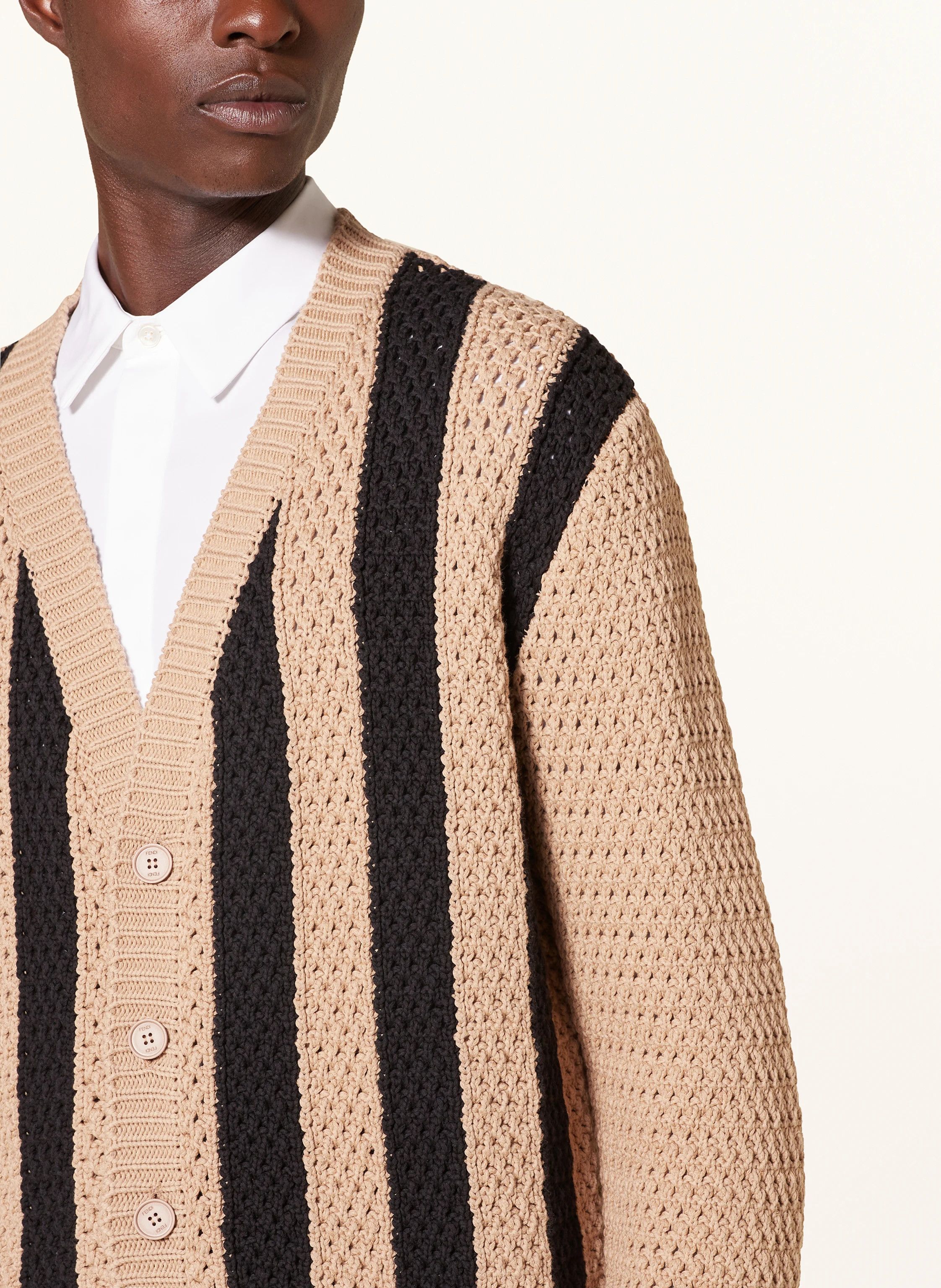Fendi o1s1wg110425 Cardigan in Black & Brown Size US S / EU 44-46 / 1 - 4 Thumbnail
