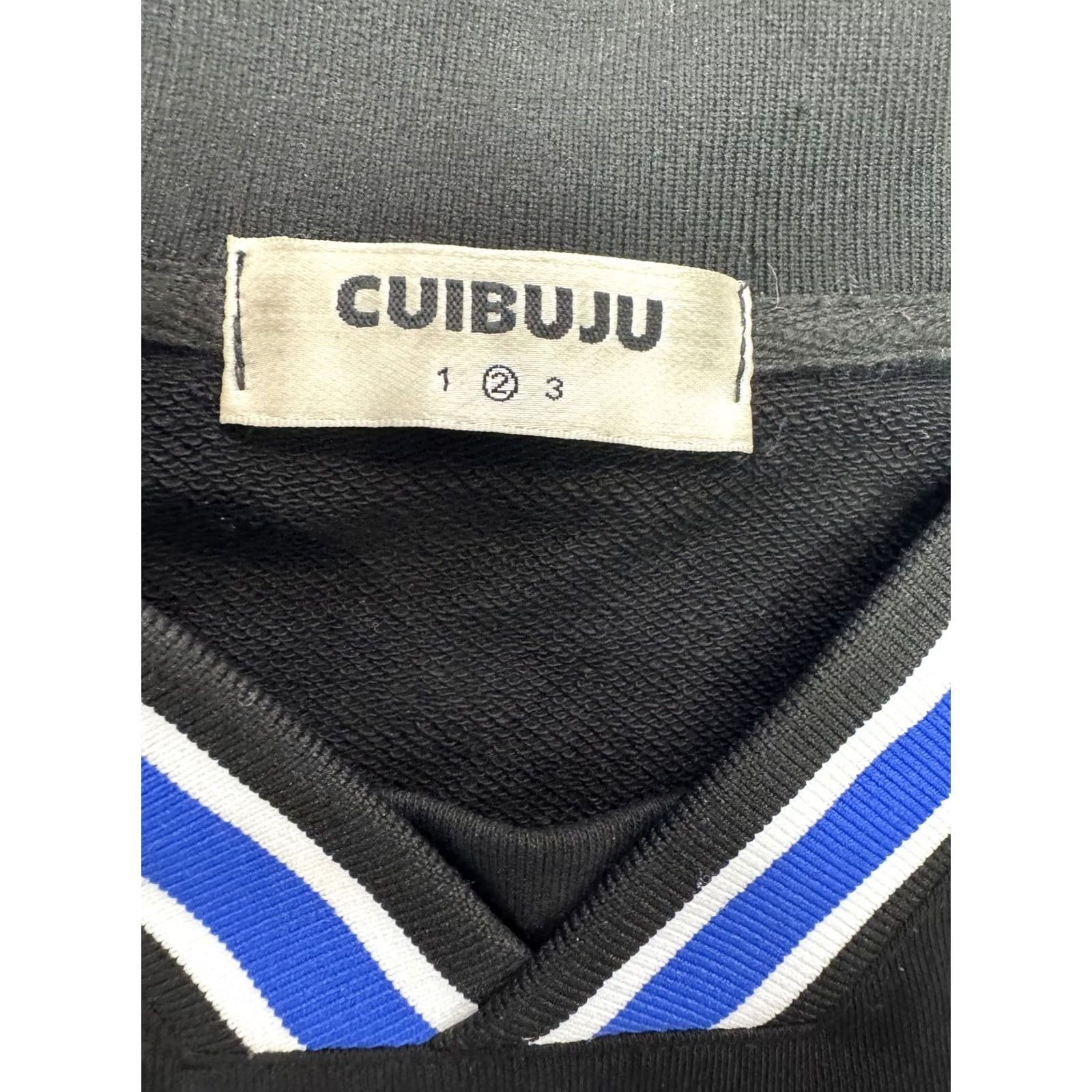 Vintage CUIBUJU Mens Black CRIMSON 23 V-Neck Pullover Sweatshirt Long Sleeve Ribbed Shirt Mens Black Blue White Red 100 Cotton Bookend: No Size US M / EU 48-50 / 2 - 2 Thumbnail