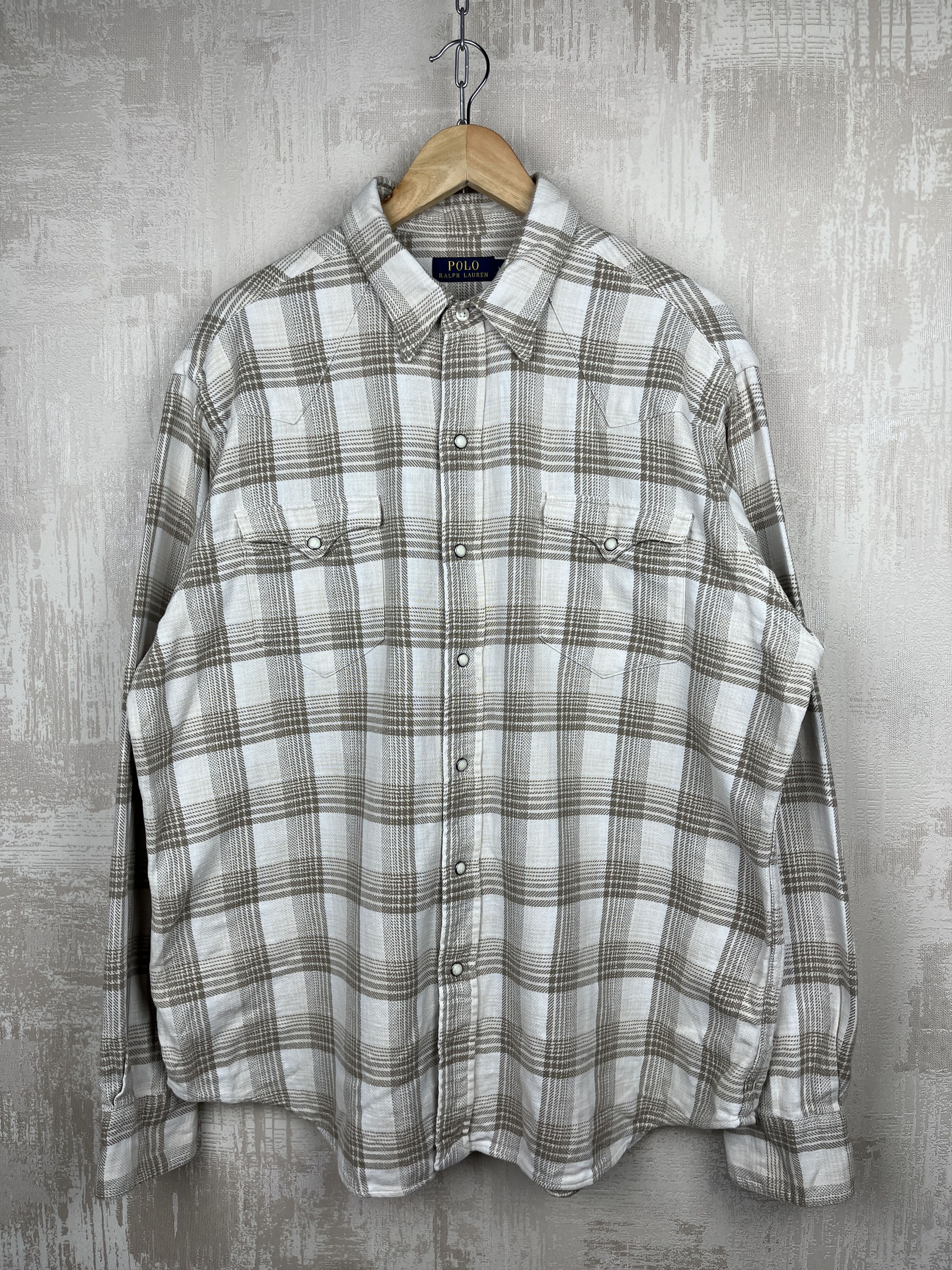 Polo Ralph Lauren Polo Ralph Lauren Western Flannel Long Sleeve Shirt Snap Size US XL / EU 56 / 4 - 2 Thumbnail