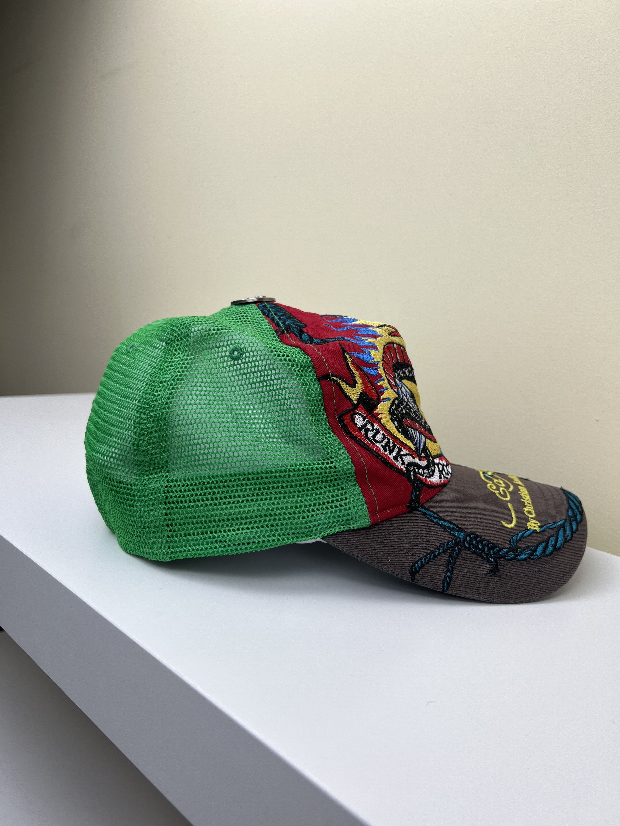 Ed Hardy Ed Hardy Dragon Snake Trucker Hat – Tattoo Y2K Mesh Cap Size ONE SIZE - 6 Thumbnail