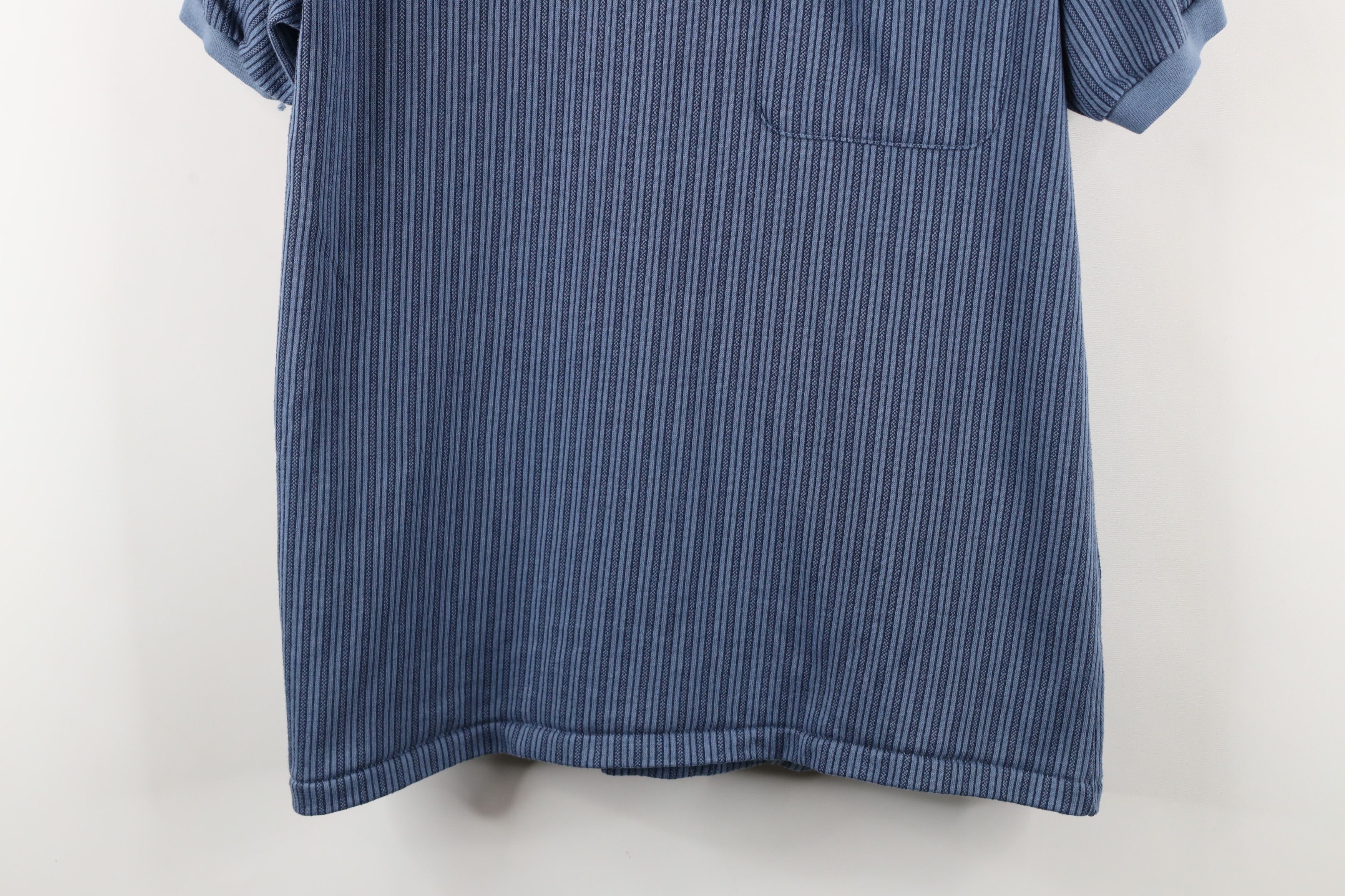 Vintage Vintage 90s Streetwear Striped Knit Collared Polo Shirt Blue Size US M / EU 48-50 / 2 - 3 Thumbnail