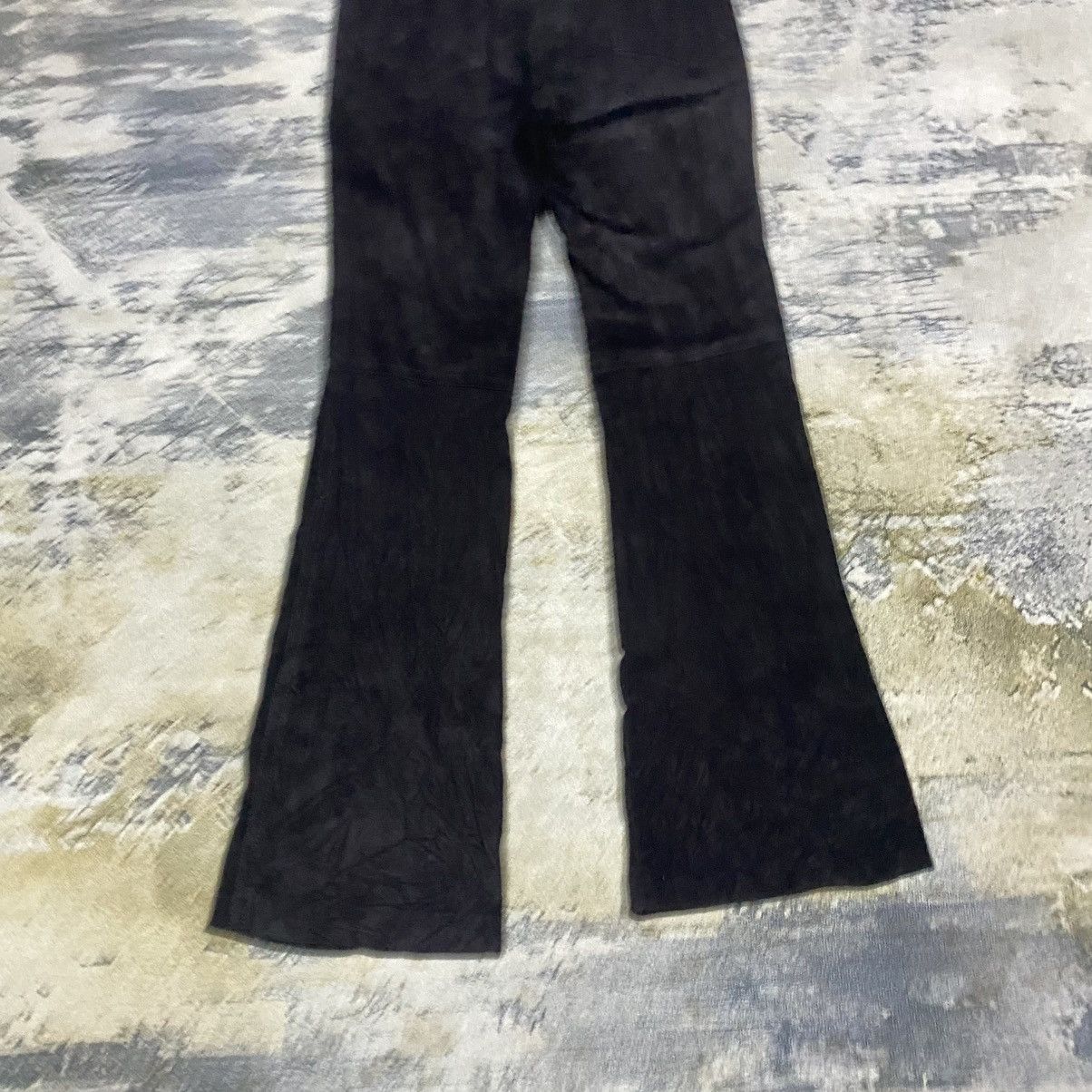 Designer × Genuine Leather × Japanese Brand Vtg Ra By Japan Designer Leather Bootcut Flare Pants Size US 27 - 8 Thumbnail