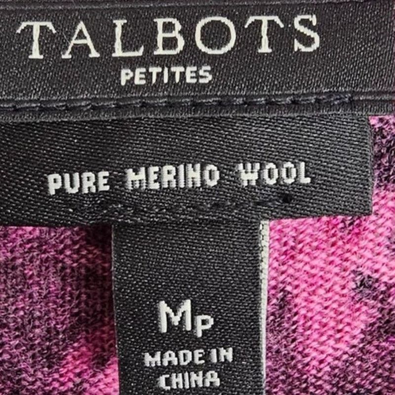 Robert Talbott Talbots Womens Floral Merino Wool Crew Neck Sweater Sz MP Size M / US 6-8 / IT 42-44 - 6 Thumbnail