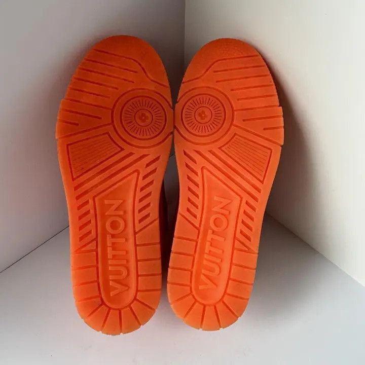 Louis Vuitton Virgil Abloh x Louis Vuitton Orange Trainer Sneakers -2508 Size US 8 / EU 41 - 4 Thumbnail