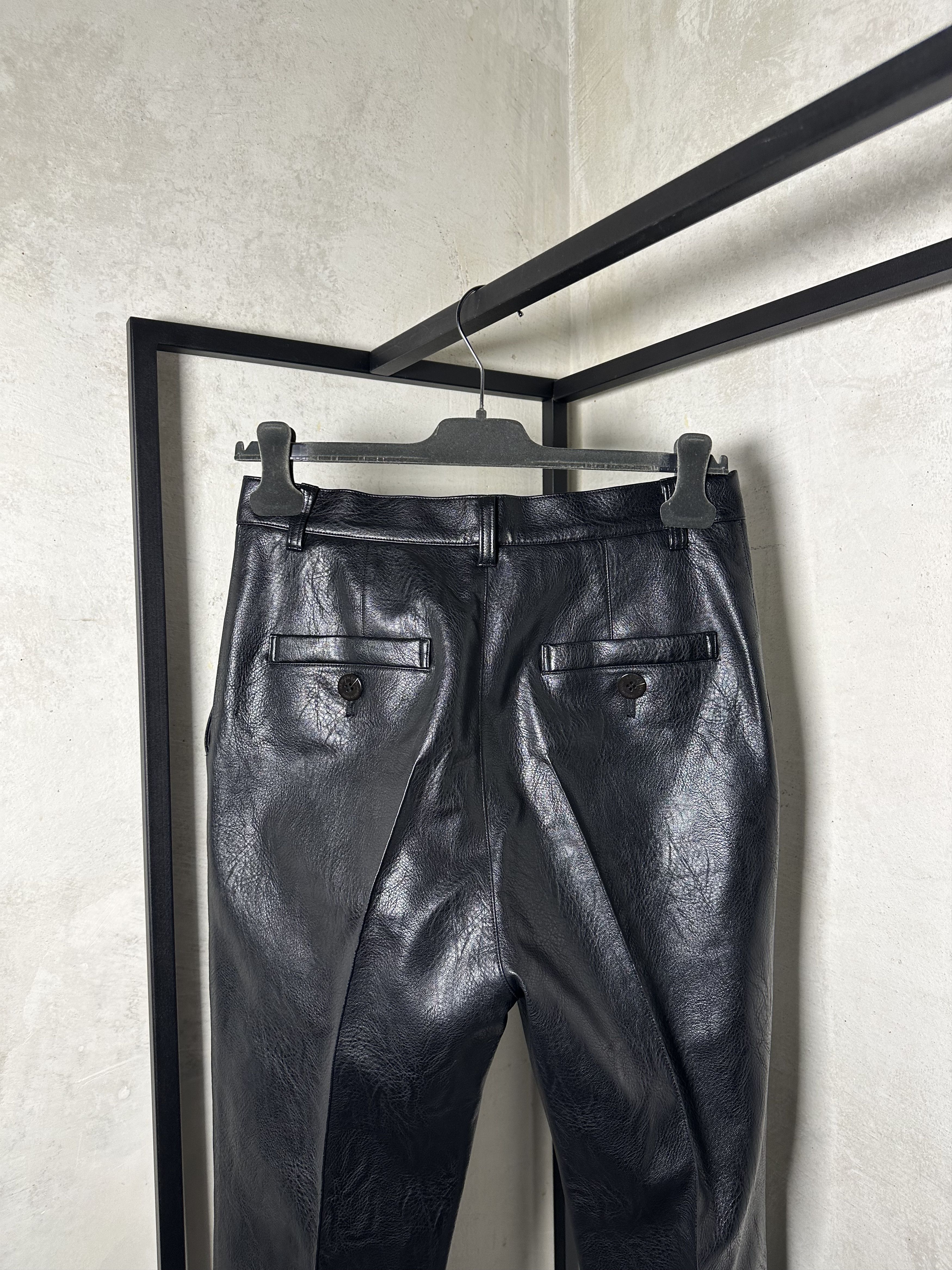 Akira Akiranaka Vegan Leather Straight Pants Size 28" / US 6 / IT 42 - 6 Thumbnail