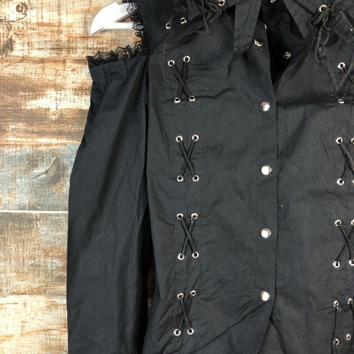AC/DC Ac Dc Ray seditonaries punk ripped Black #A2550 Size S / US 4 / IT 40 - 9 Thumbnail
