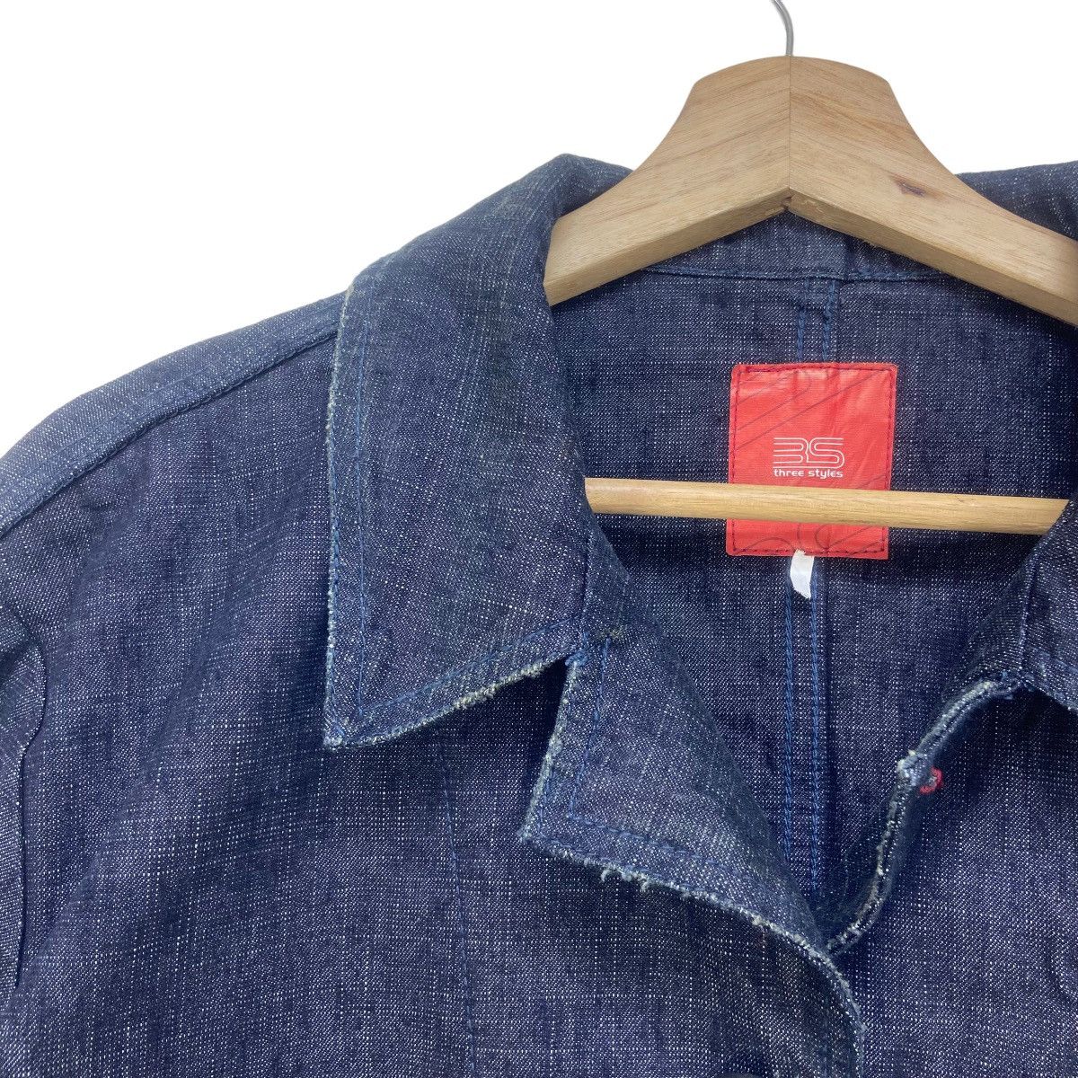 Japanese Brand Japanese Brand 3S Three Styles Distressed Denim Jacket Size US M / EU 48-50 / 2 - 22 Thumbnail