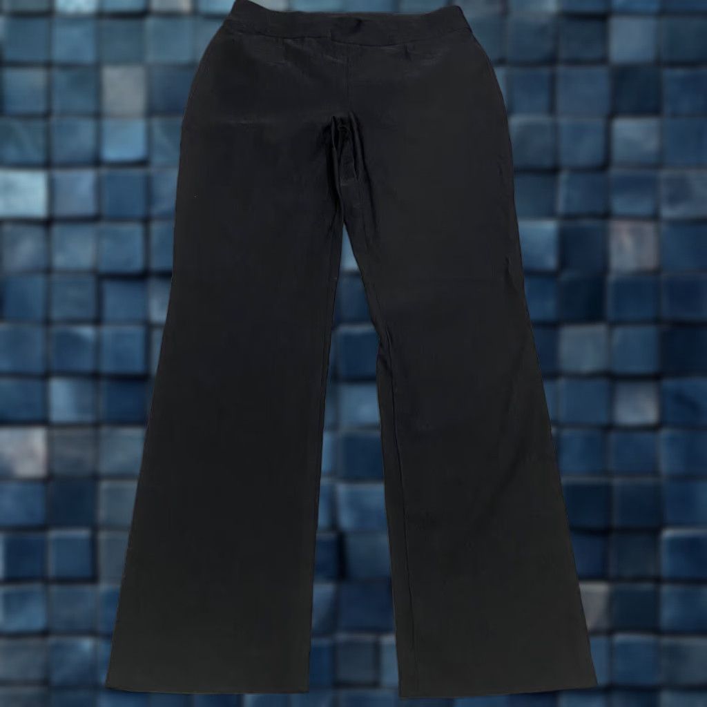 Vintage Chico's Pants Women 4 Black Pull On Straight Front Pockets Stretch Ankle Workwear Office Size 27" / US 4 / IT 40 - 1 Thumbnail
