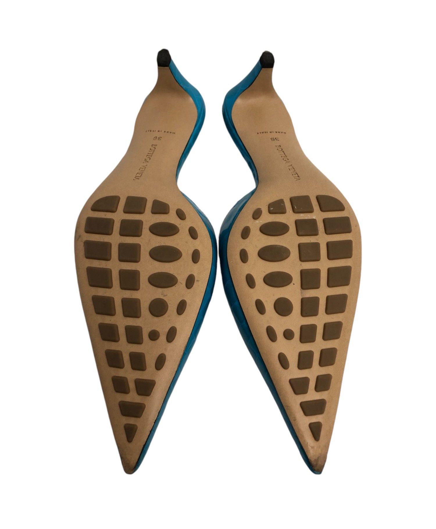 Bottega Veneta Bottega Veneta Punta Mule Pump in Croc-embossed Leather Pool Size US 9 / IT 39 - 12 Thumbnail